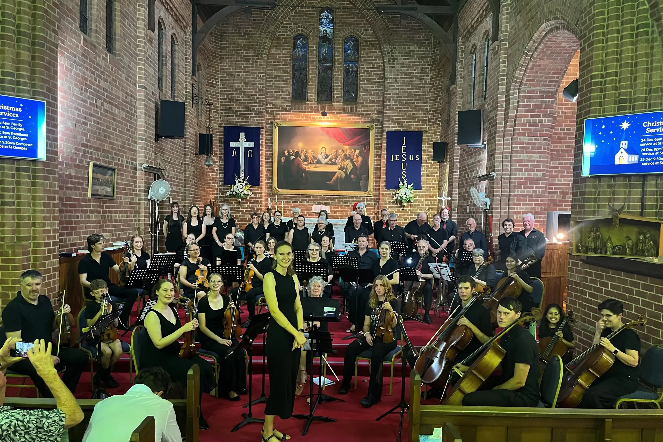 <p>The orchestra and choir came together for the evening, made up of church members and friends - one even travelling from Sydney for the occasion. PHOTO: Ben Mackay</p>\\n