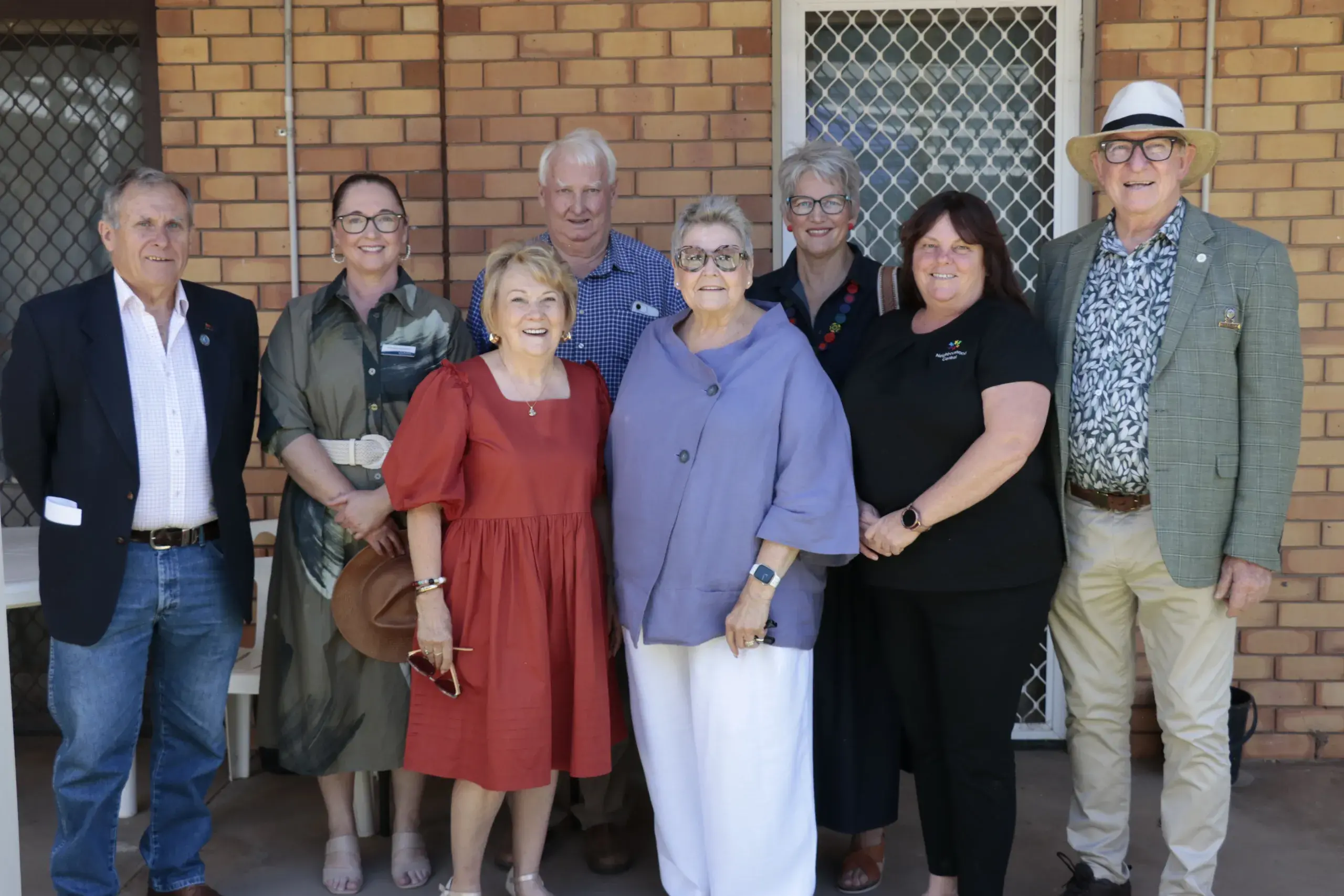<p>Forbes deputy mayor Chris Roylance, Parkes deputy mayor Marg Applebee, Marg Robinson, Graeme Miller, Rhonda Keane, Raelene Rout, Tina Nash and Parkes Cr Bill Jayet celebrating the transition. </p>\\n