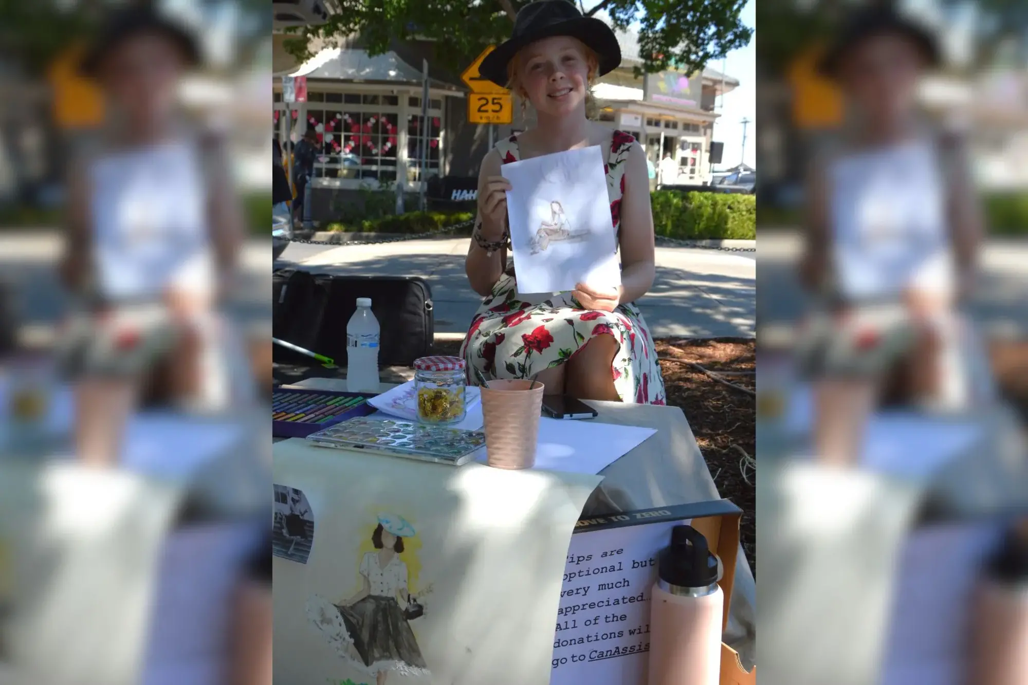 <p>Twelve-year-old Grace Bligh is turning this year\\'s festival-goer\\'s memories into beautiful souvenirs. PHOTO: Madeline Blackstock</p>\\n