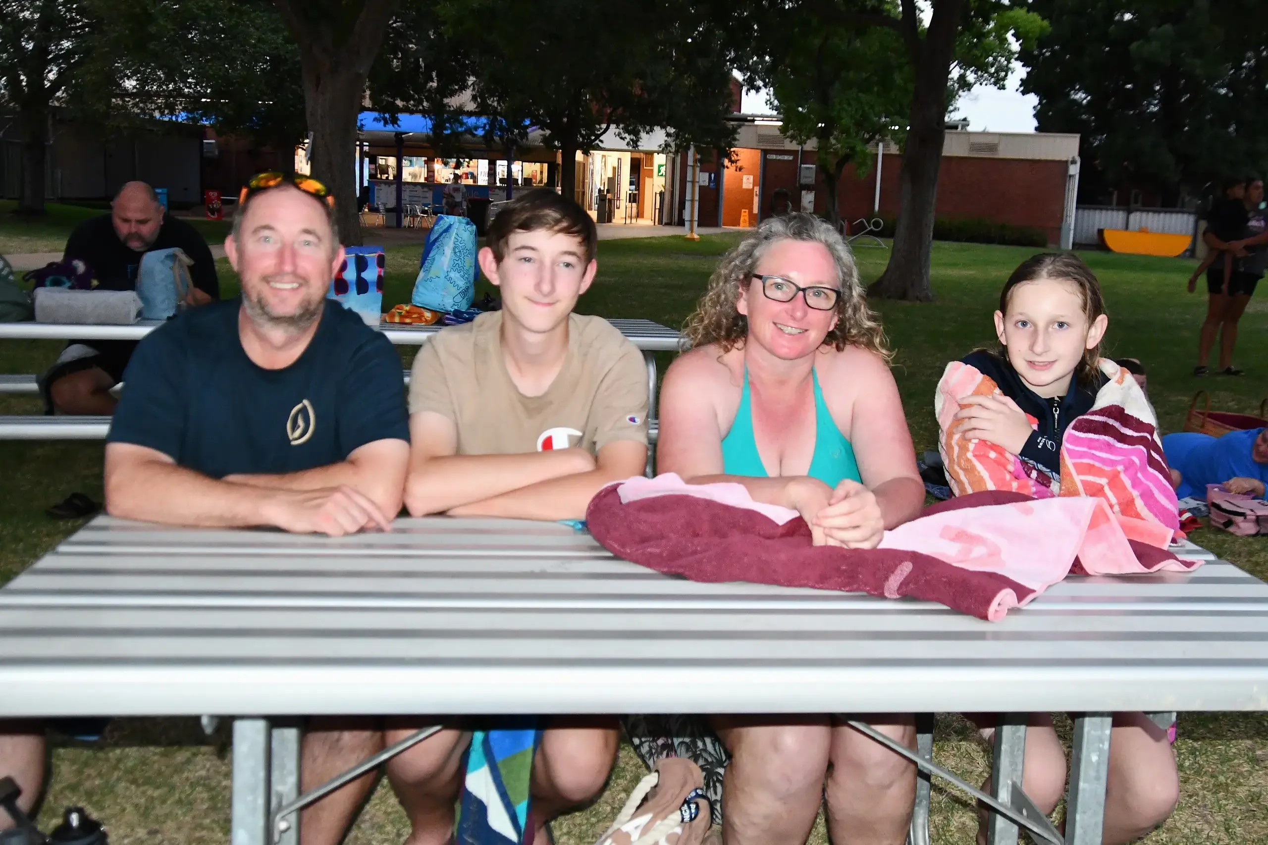 <p>The Potts family of Parkes came to the Parkes Aquatic Centre for the Elvis movie night. PHOTOS: Jenny Kingham</p>\\n