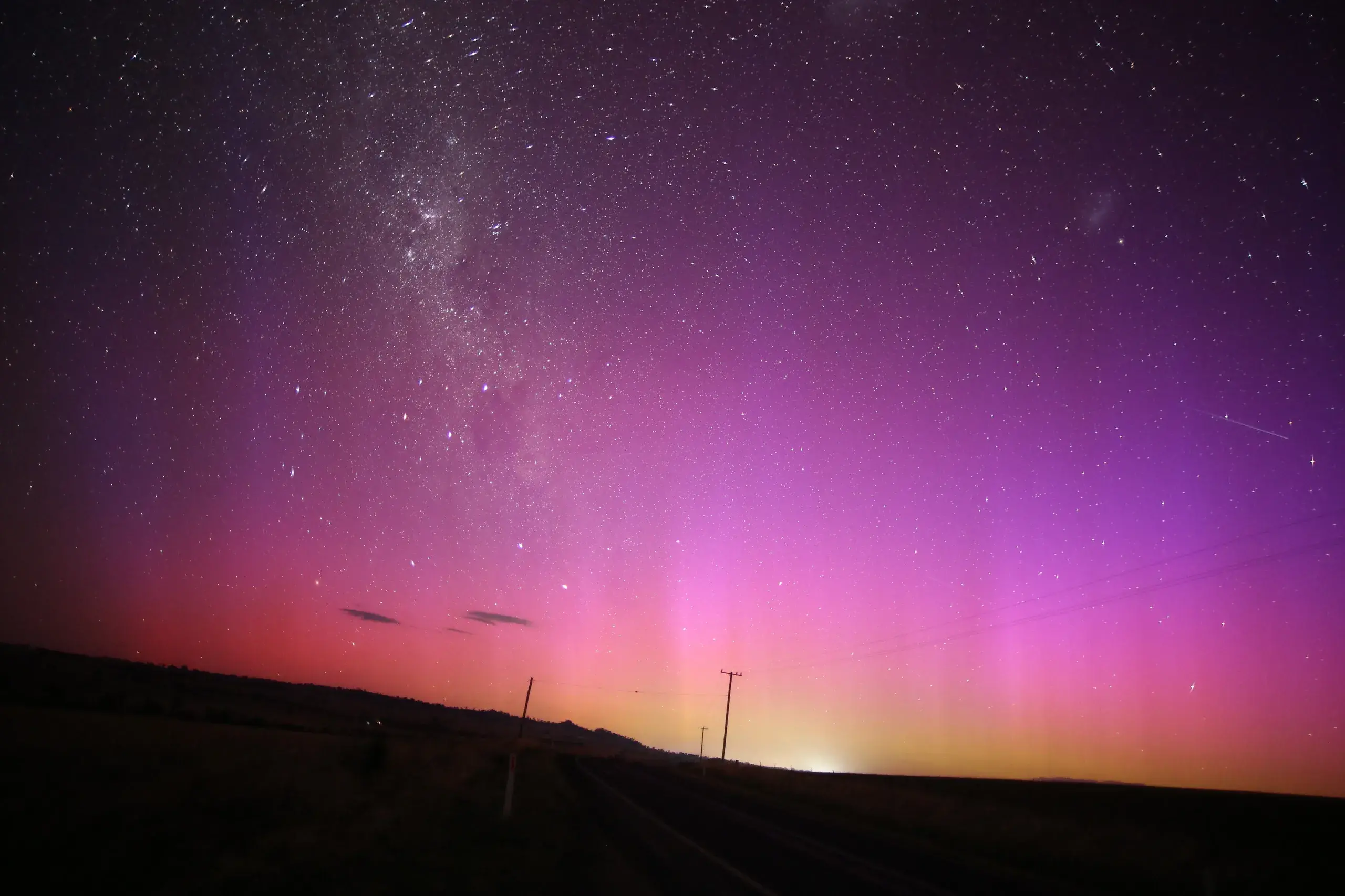 <p>CWAS member Tony Trelford took this spectacular image of the Aurora Australis on 20 January, 2026 near Canowindra, NSW.</p>\\n