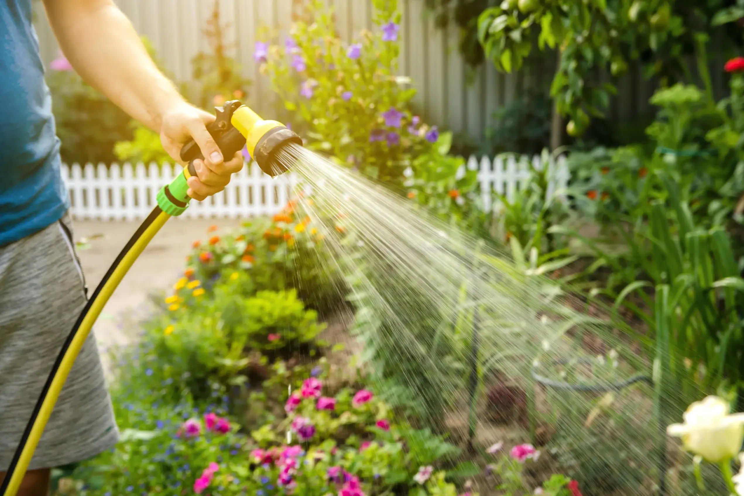 <p>Under Level 3 water restrictions, residents can water with handheld hoses, soaker hoses, micro-sprays and drip systems. PHOTO: Andrii Yalanskyi/AdobeStock</p>\\n