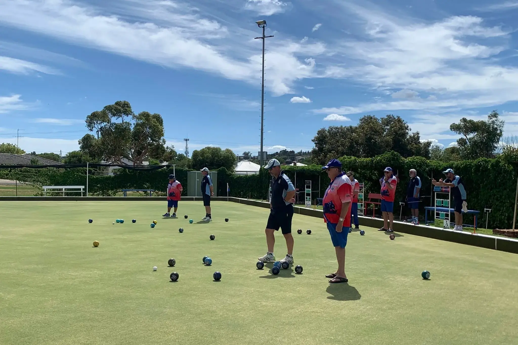 <p>Saturday on the Parkes Railway bowling green saw Parkes Railway Bowling Club\\'s Grade 6 Pennants against Caragabal winning 9-1. PHOTO: Mollie Dean </p>\\n