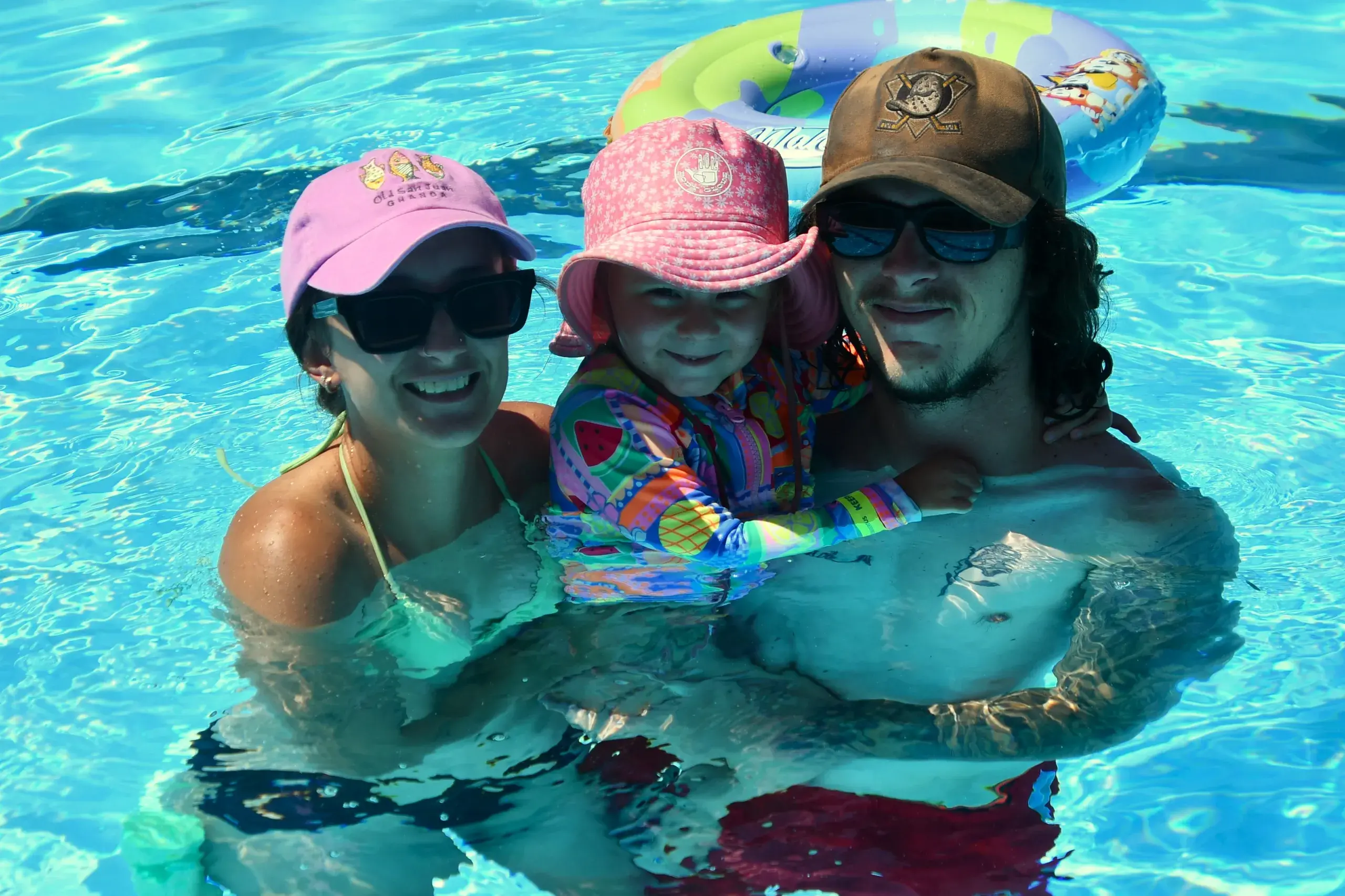 <p>Piper and Kylah Thacker, and Will McEwen escaped the scorching 44.1 degree heat on Australia Day this year at the Parkes Pool - it was our second hottest summer day. PHOTO: Jenny Kingham</p>\\n