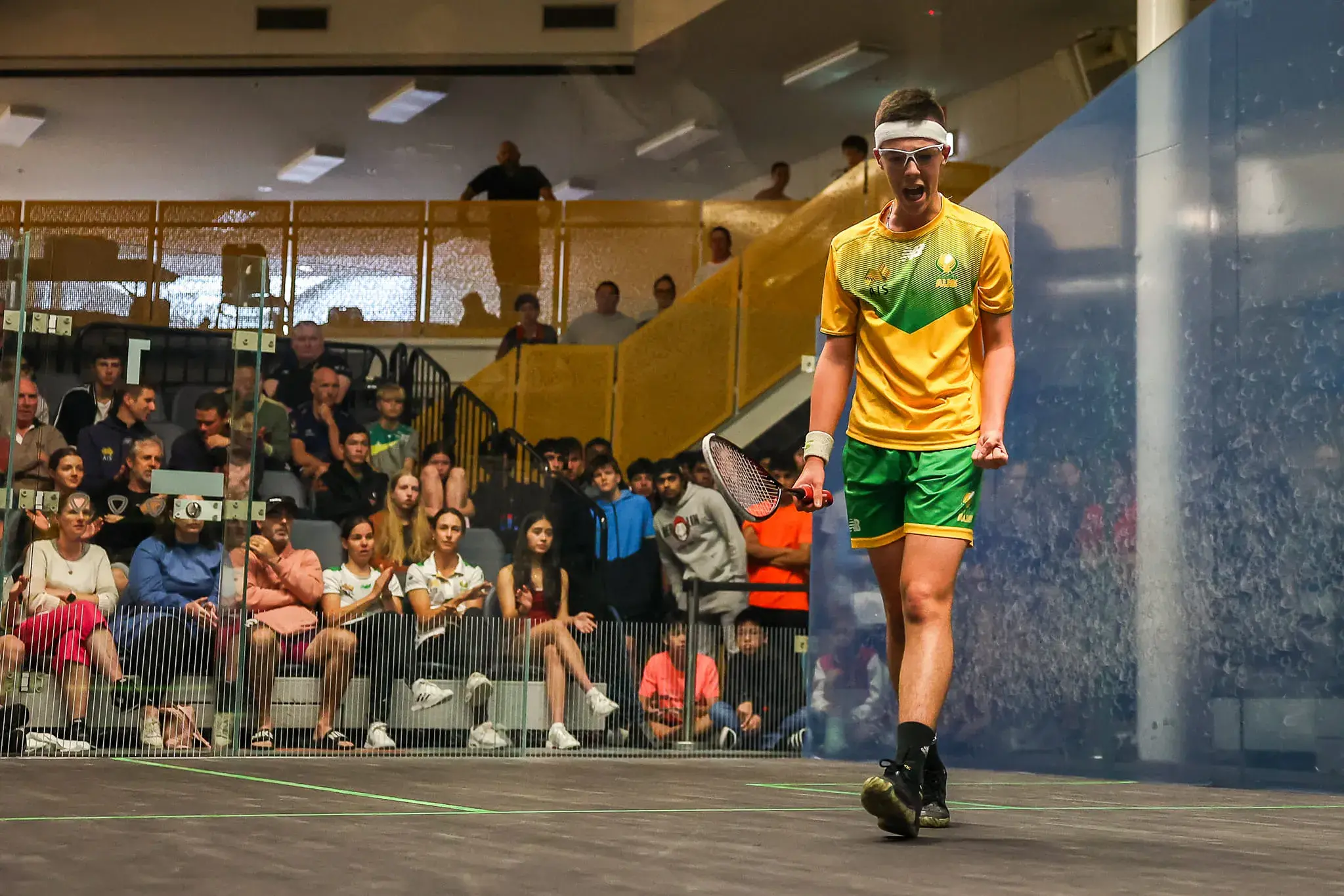 <p>Henry Kross will be in the green and gold again representing Australia on the squash court against New Zealand. PHOTO: Henry Kross Squash</p>\\n