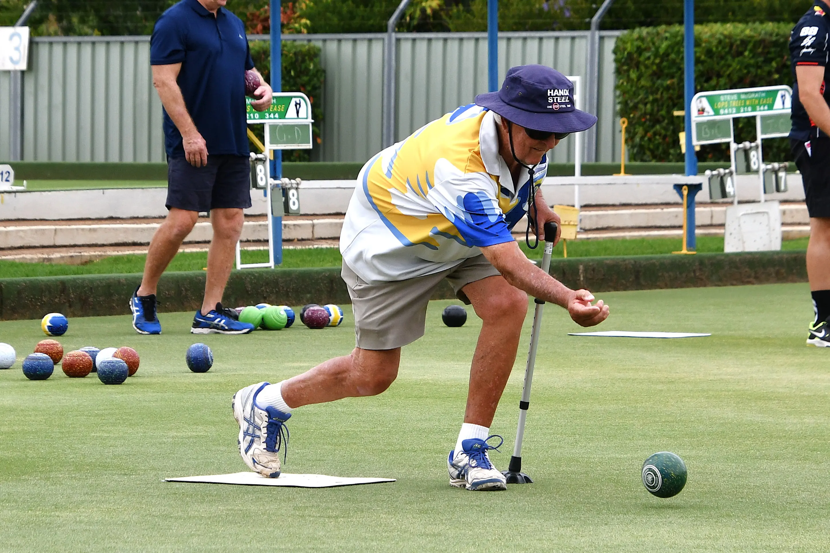 <p>Col Hayward had no trouble defeating Bob Freeman and John Ward alongside Rob Irving at Thursday\\'s social bowls. PHOTO: Jenny Kingham</p>\\n