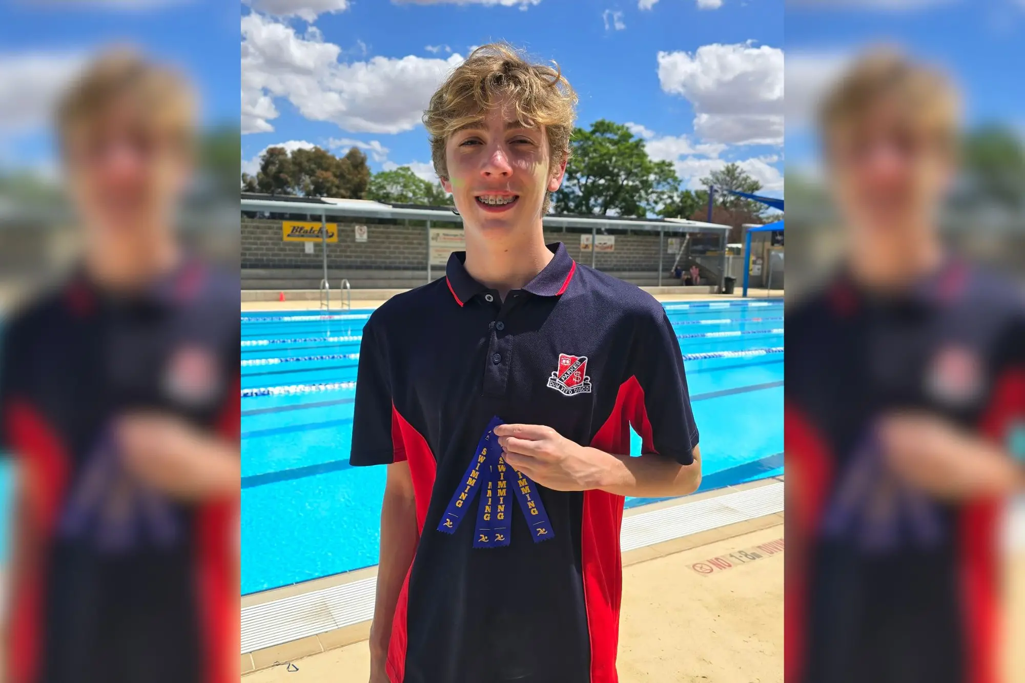 <p>Marcus Skinner swam his was to three records at the Parkes High School swimming carnival.</p>\\n