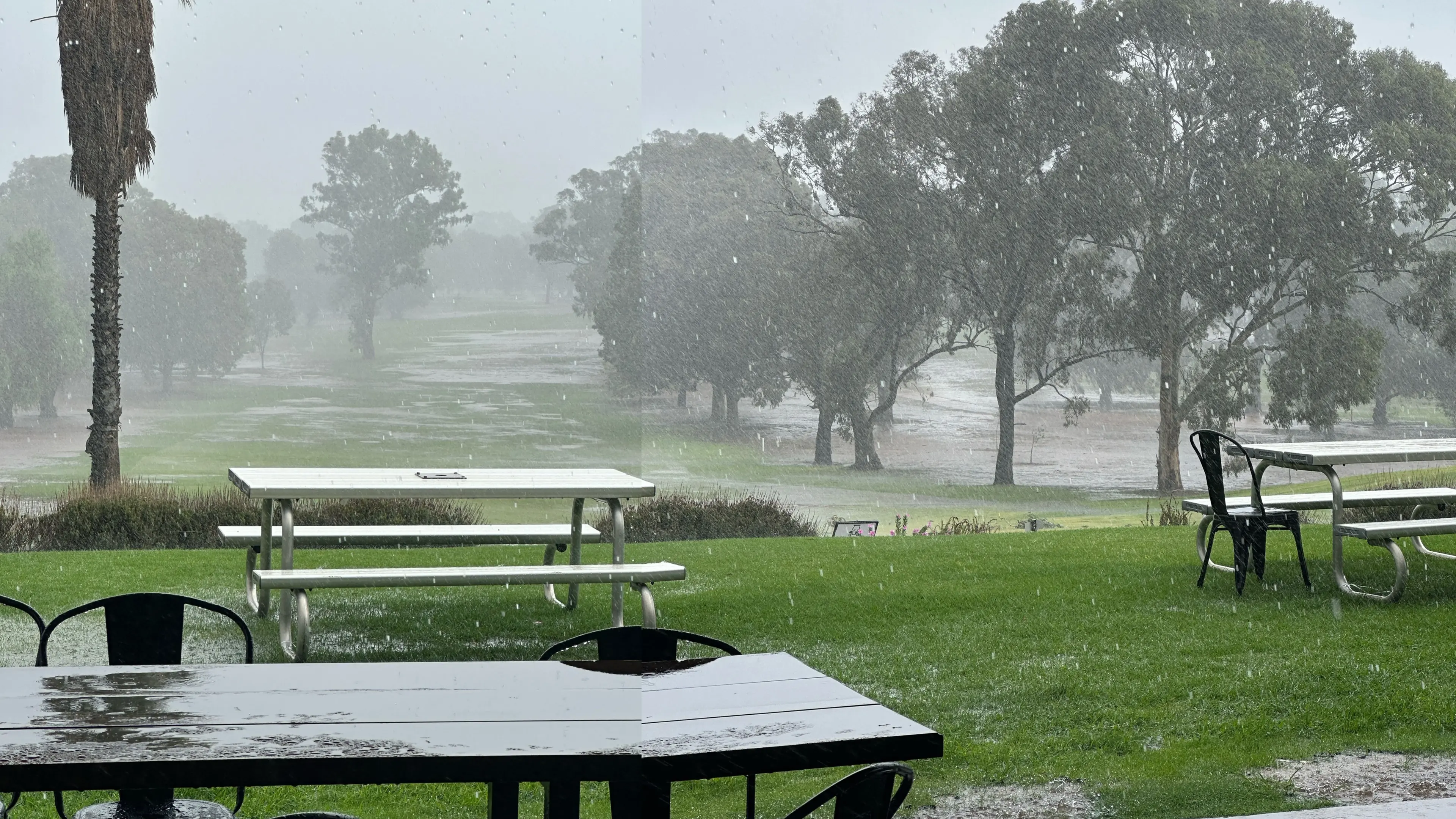 Monthly rainfall average falls in 90 minutes