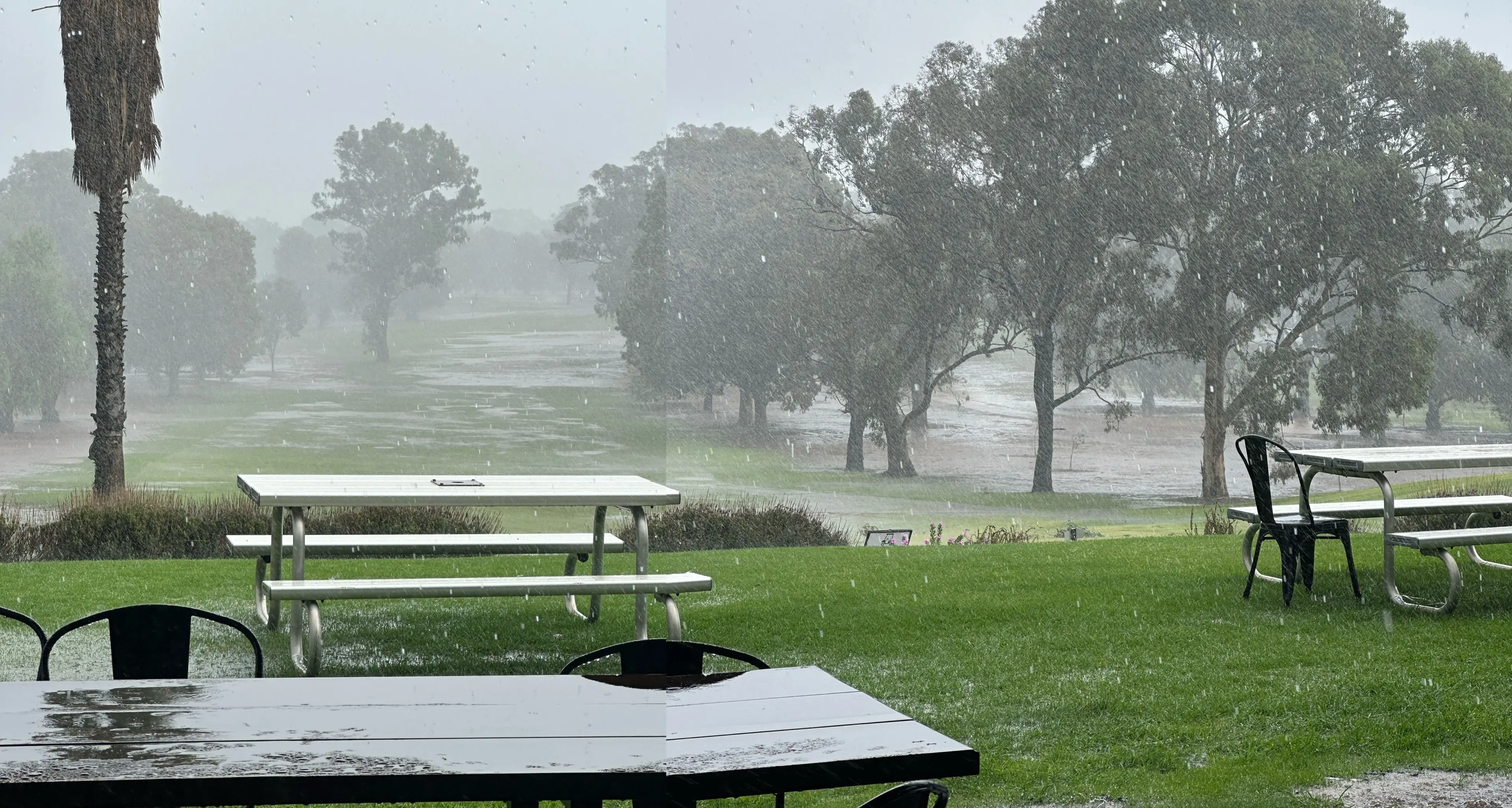 Monthly rainfall average falls in 90 minutes