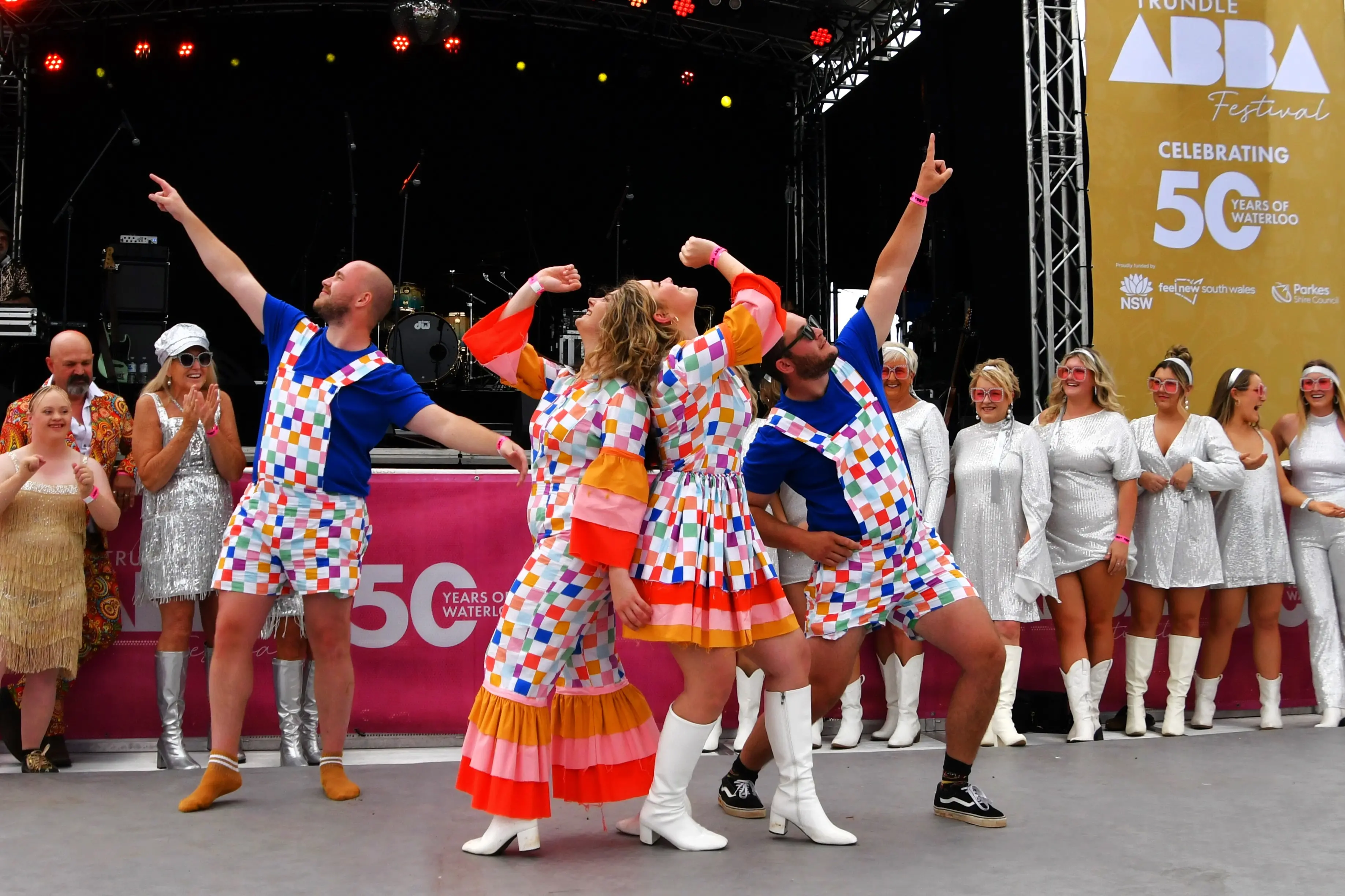 <p>Fans having a ball in the competitions at the 2024 Trundle ABBA Festival. The festival will make its return in 2026.</p>\\n