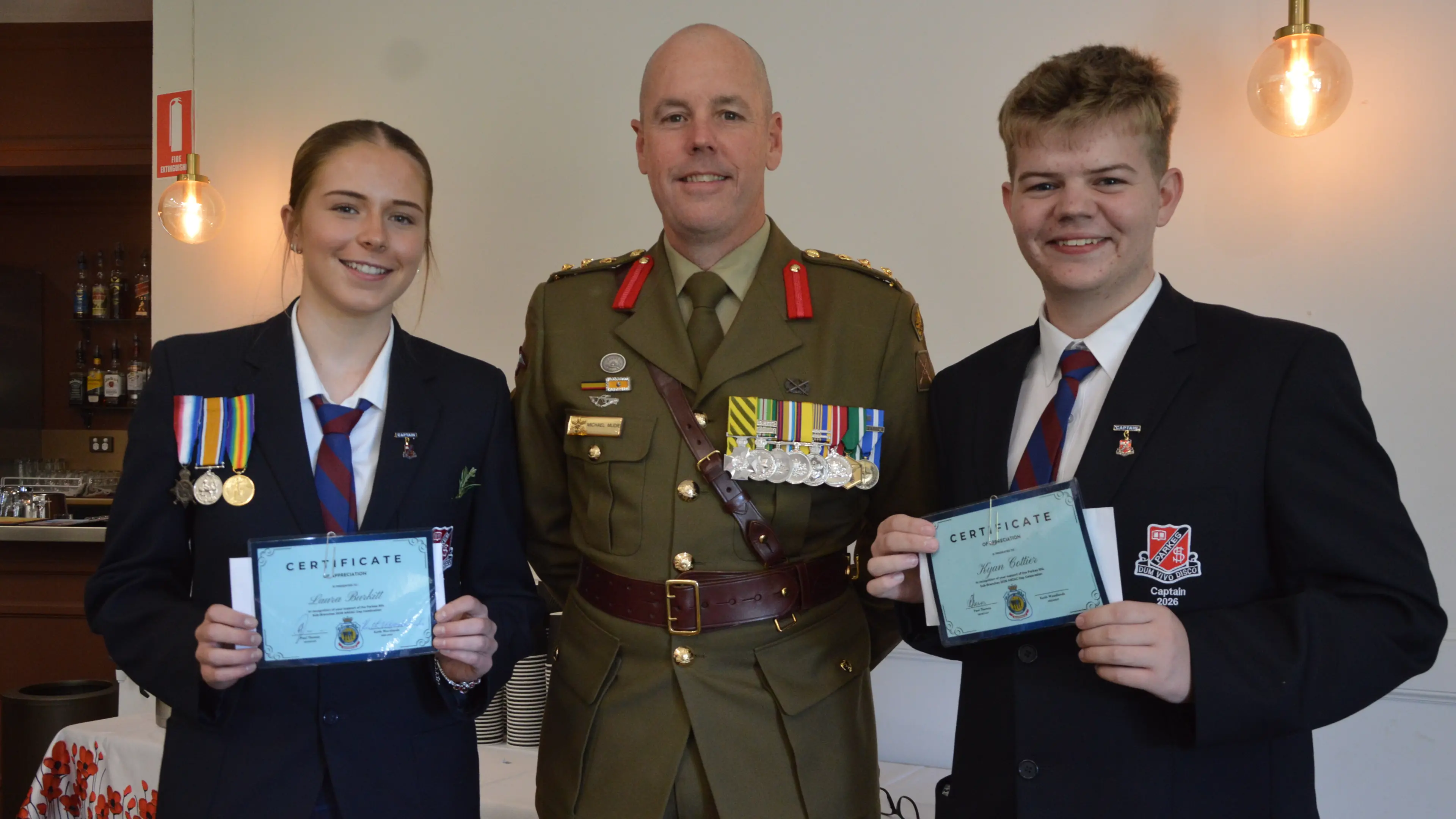 Students thanked for their roles on ANZAC Day