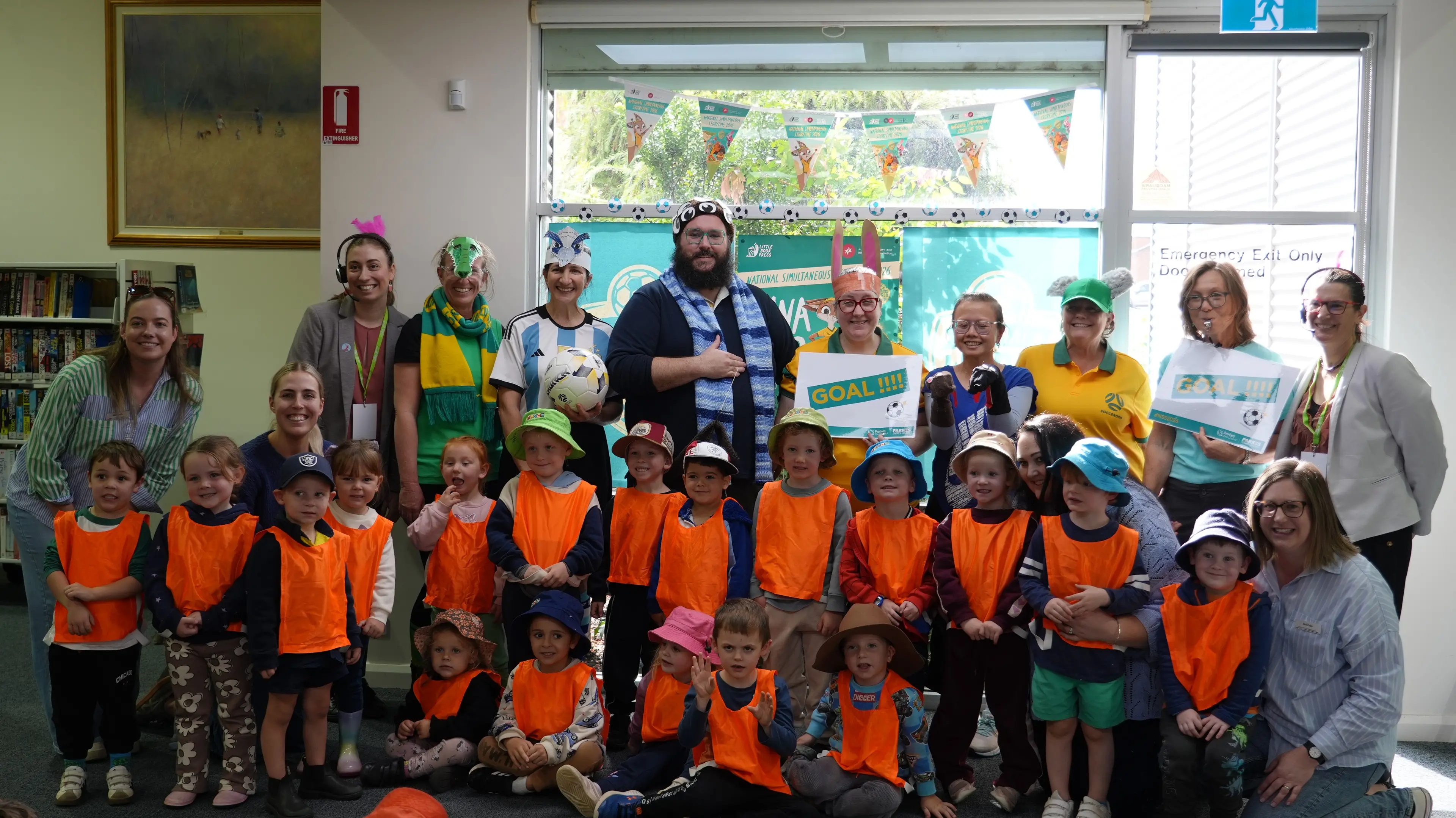 Library transforms into stadium for National Simultaneous Storytime