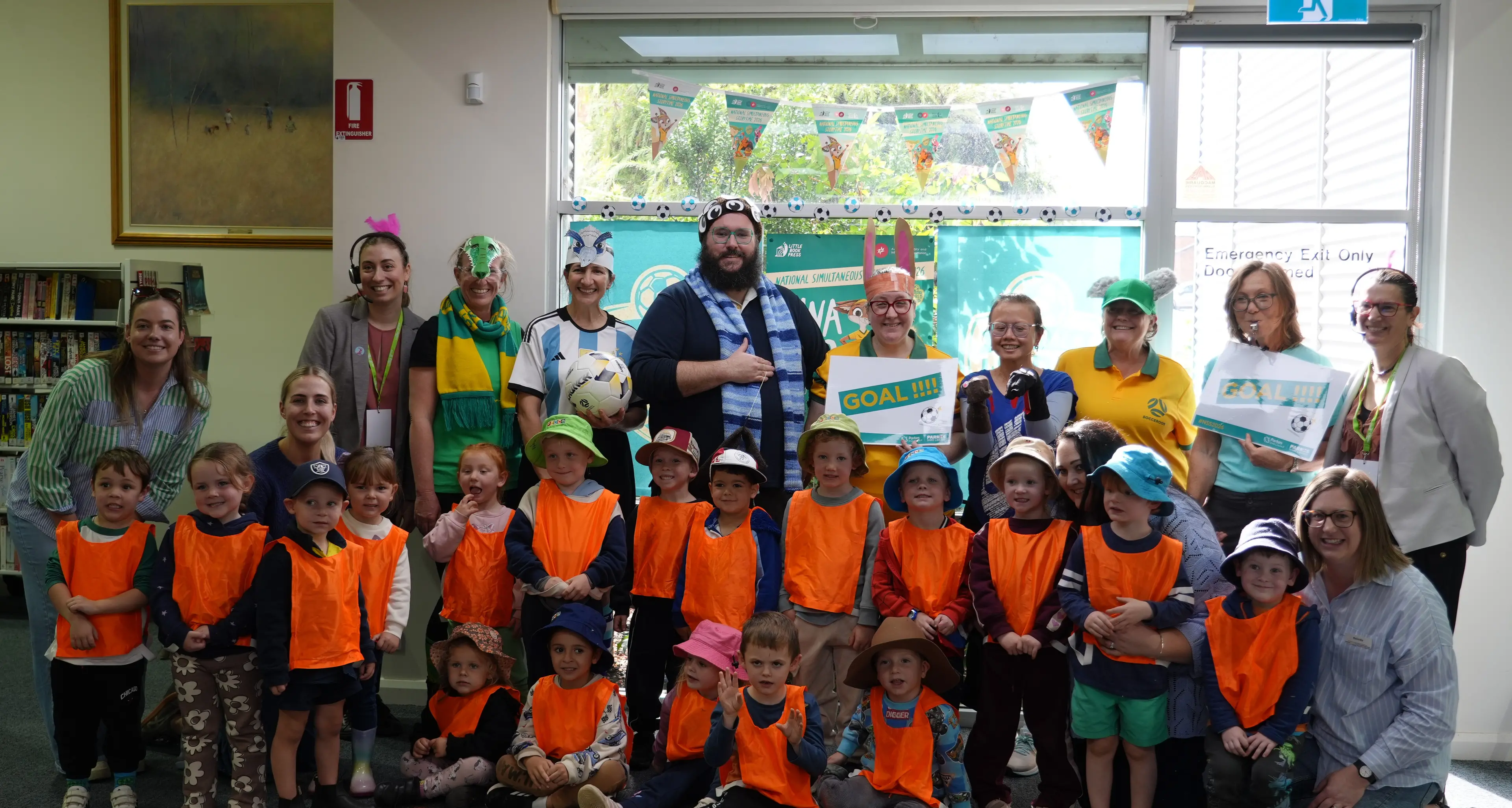 Library transforms into stadium for National Simultaneous Storytime