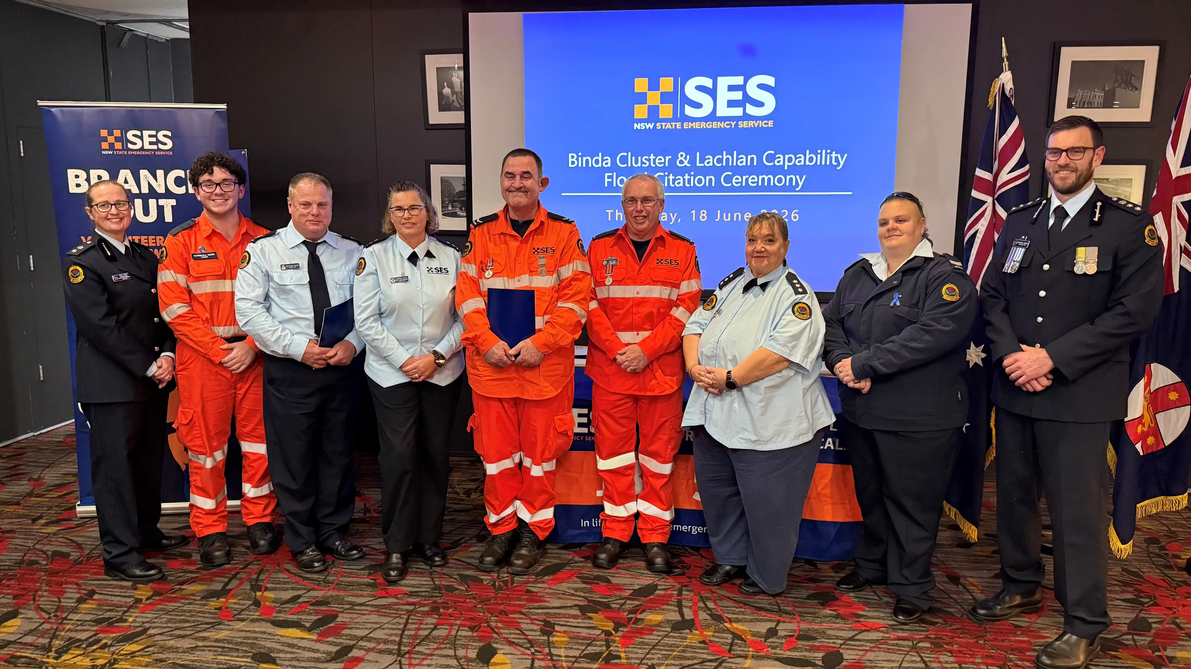 SES volunteers honoured for 2022 flood response