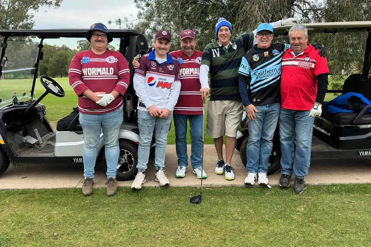 <p>Carleton, Grady and Peter Magill, Peter Bristol, David Stevenson and Brendon Simpson were thrilled to be part of the fun on Supporters Day on Saturday. PHOTOS: Maddi Kelly</p>\\n