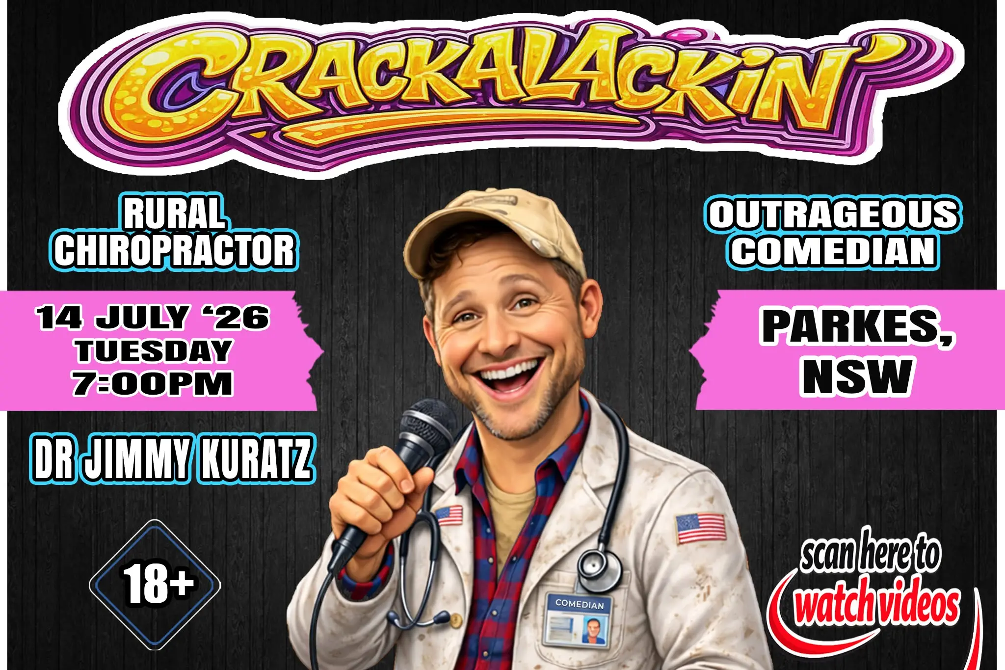 <p>Comedian Jimmy Kuratz is bringing his Small Town Comedy Tour and \"Good Doctor. Dumb Life Choices\" show to the Parkes Leagues Club.</p>\\n