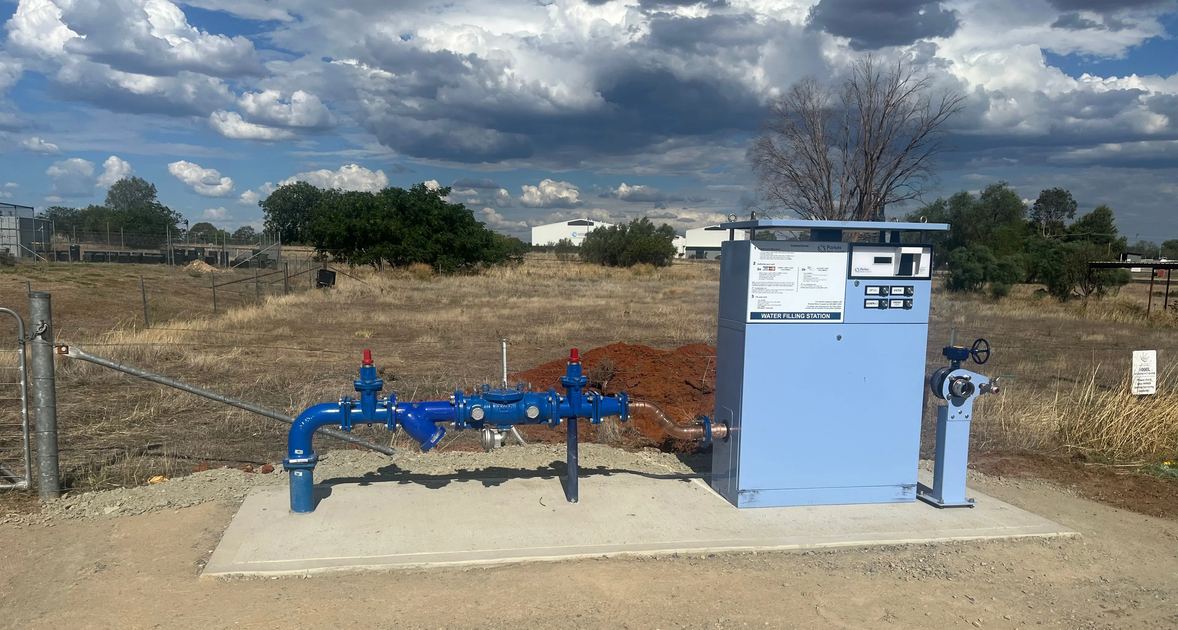 New standpipe flowing in Saleyards Road