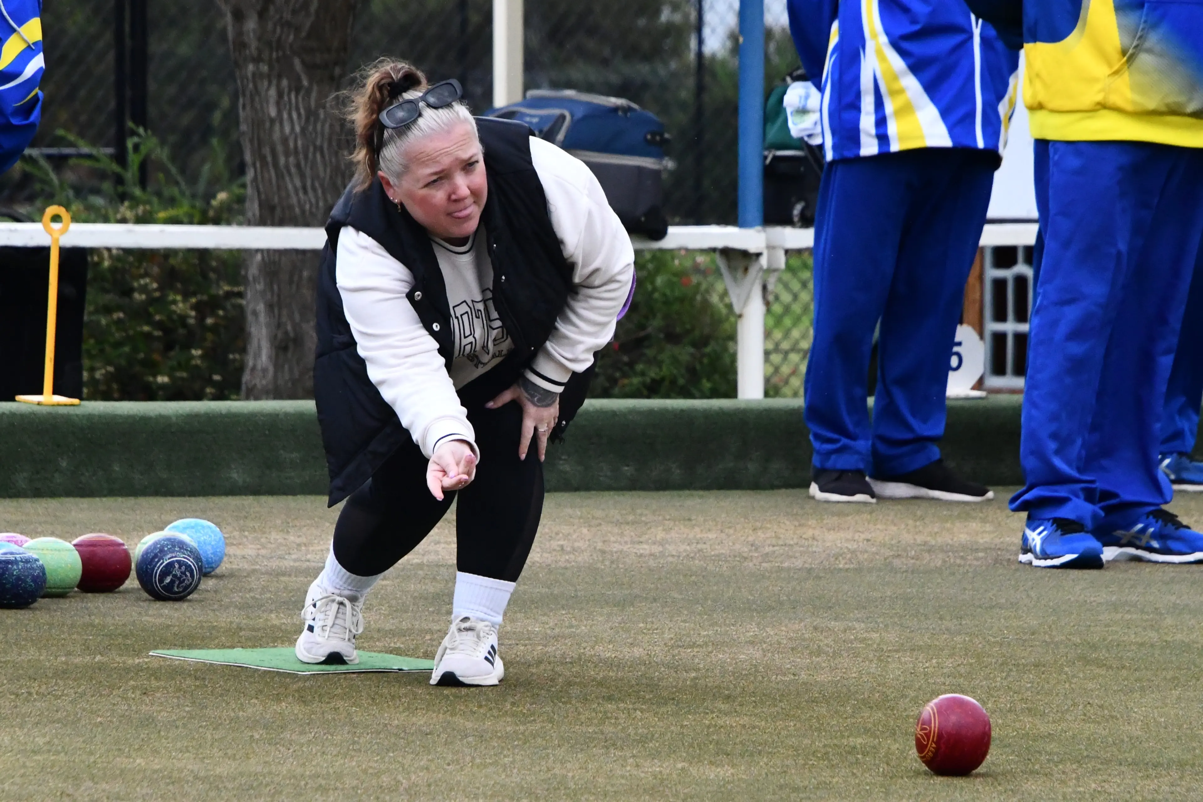 <p>Naomi Hancock was among those who played in the monthly women\\'s bowls on a Saturday last month. PHOTO: Jenny Kingham</p>\\n