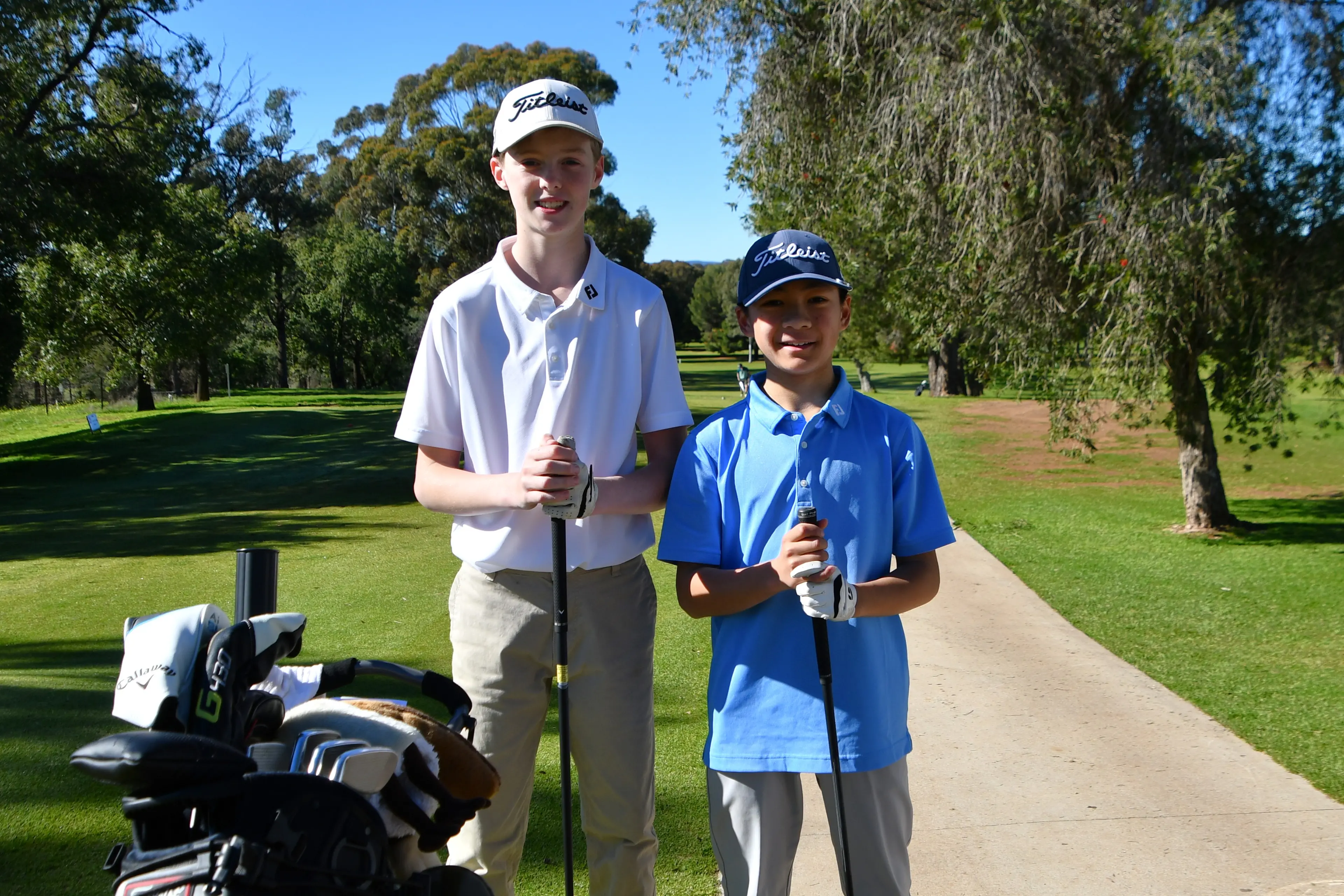 <p>Hot on the heals on the two players ahead of him, young Jack Kaden - pictured here with Ben Wu on Saturday - recorded 38 points. PHOTO: Jenny Kingham</p>\\n