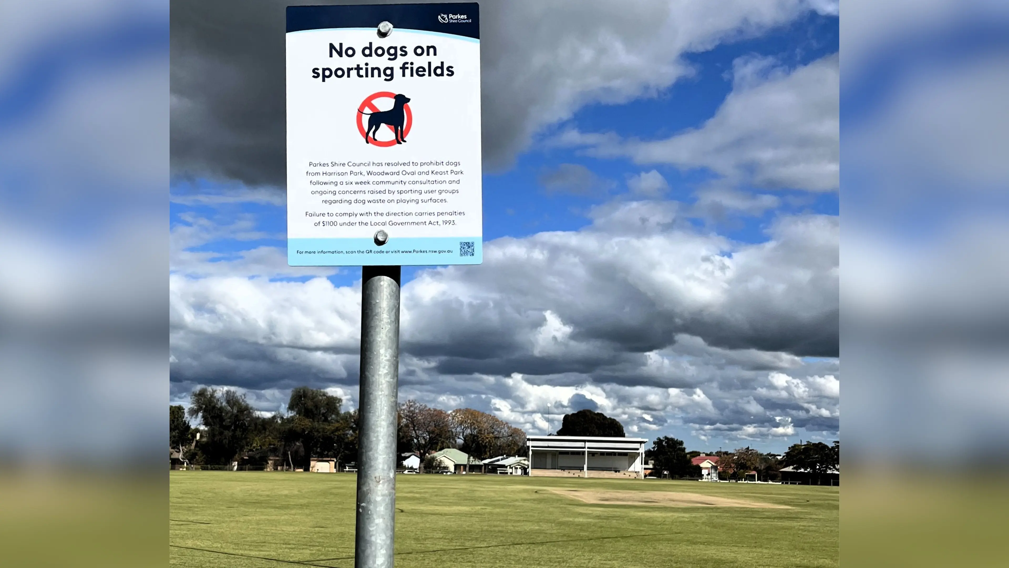 Dog ban in force at three sporting fields