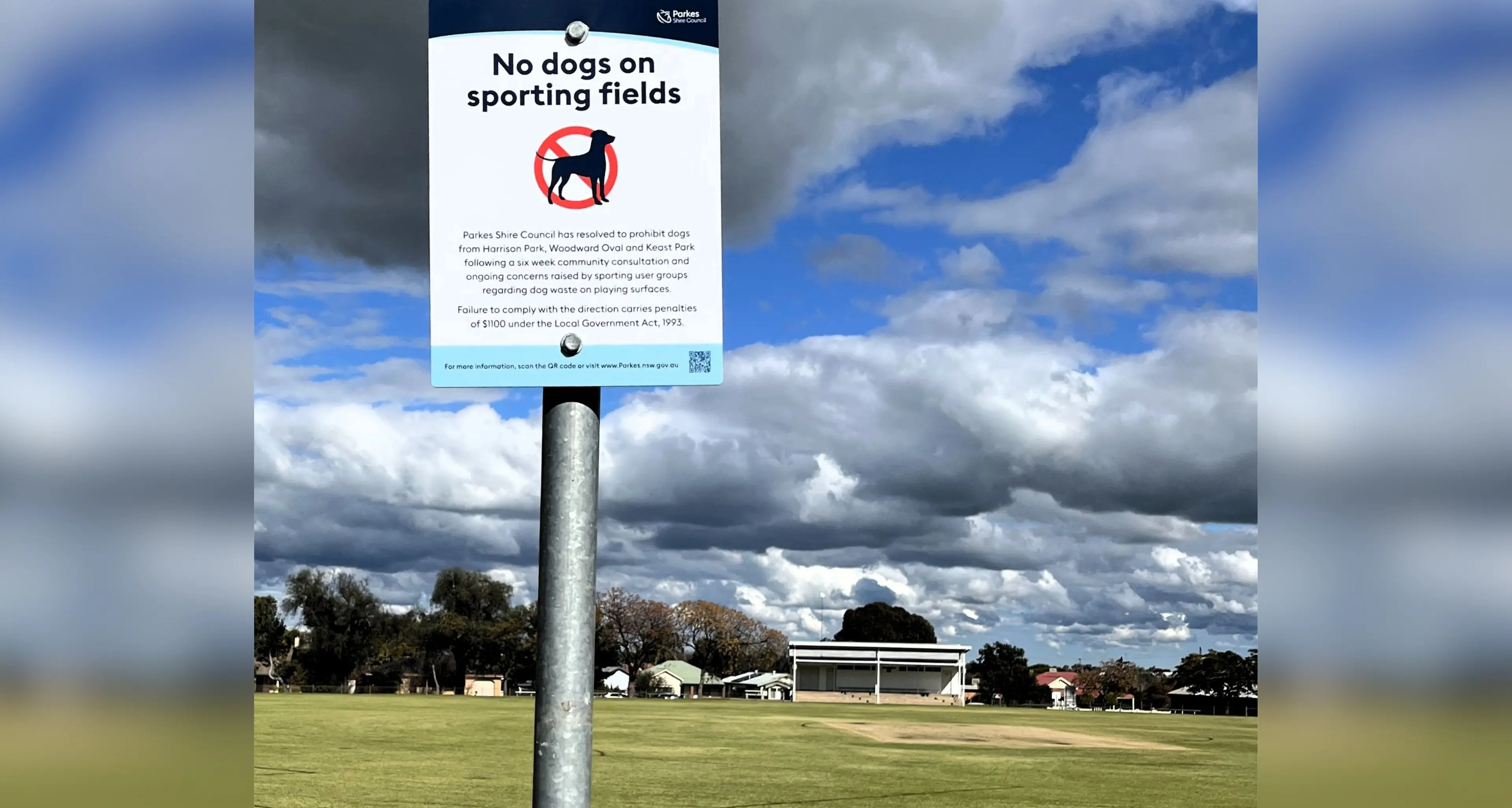 Dog ban in force at three sporting fields