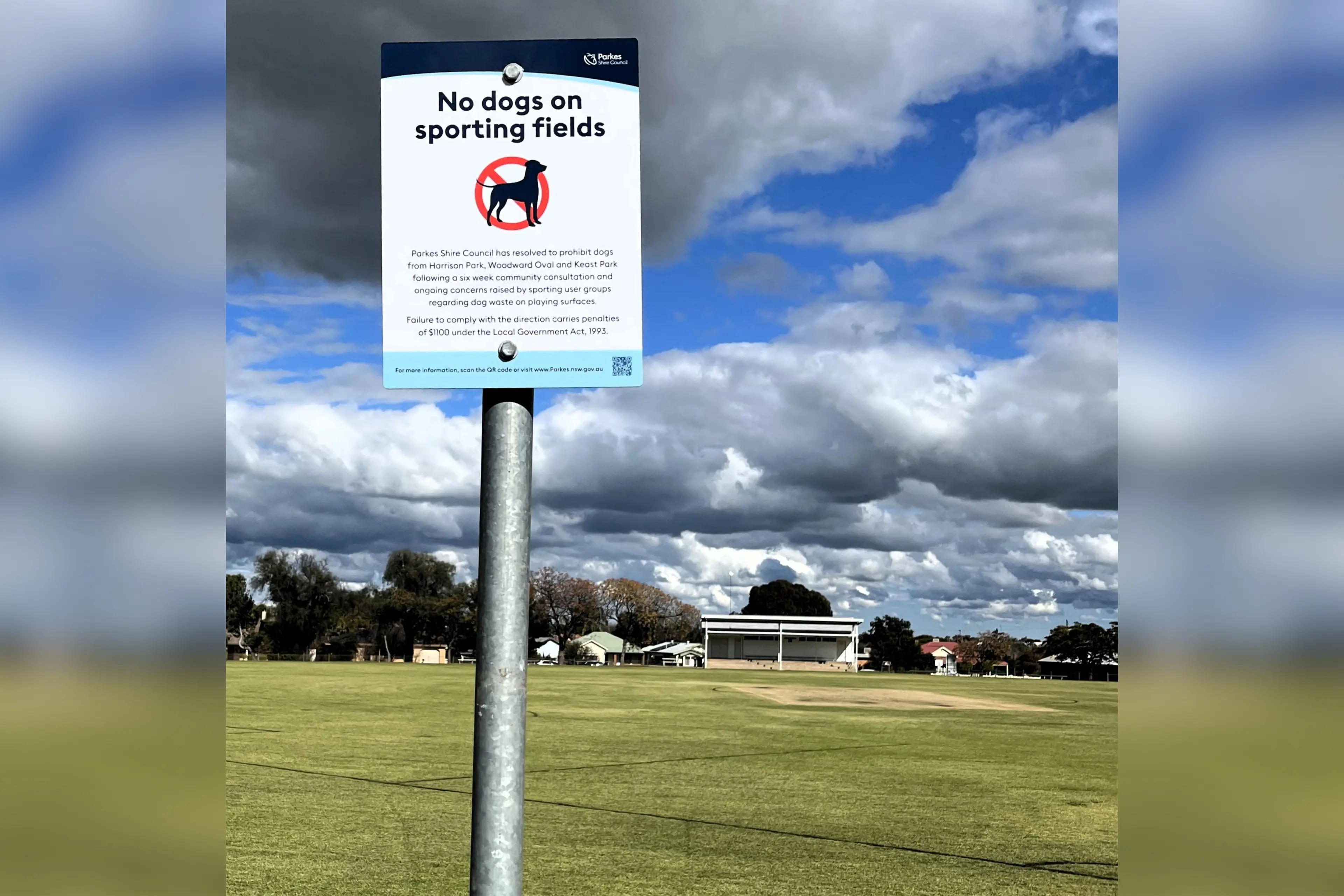 Dog ban in force at three sporting fields