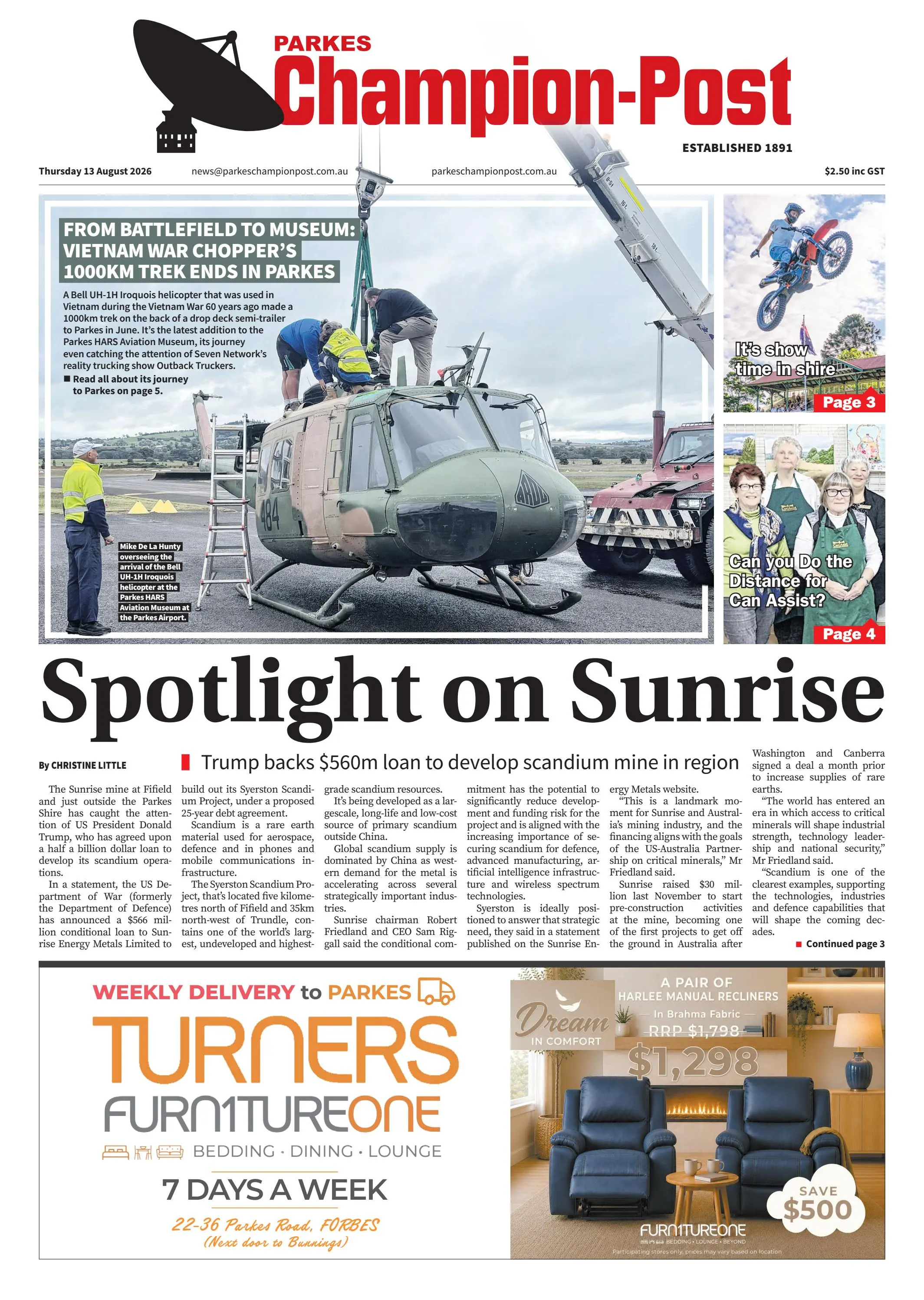 Parkes Champion-Post, Thursday, August 13, 2026