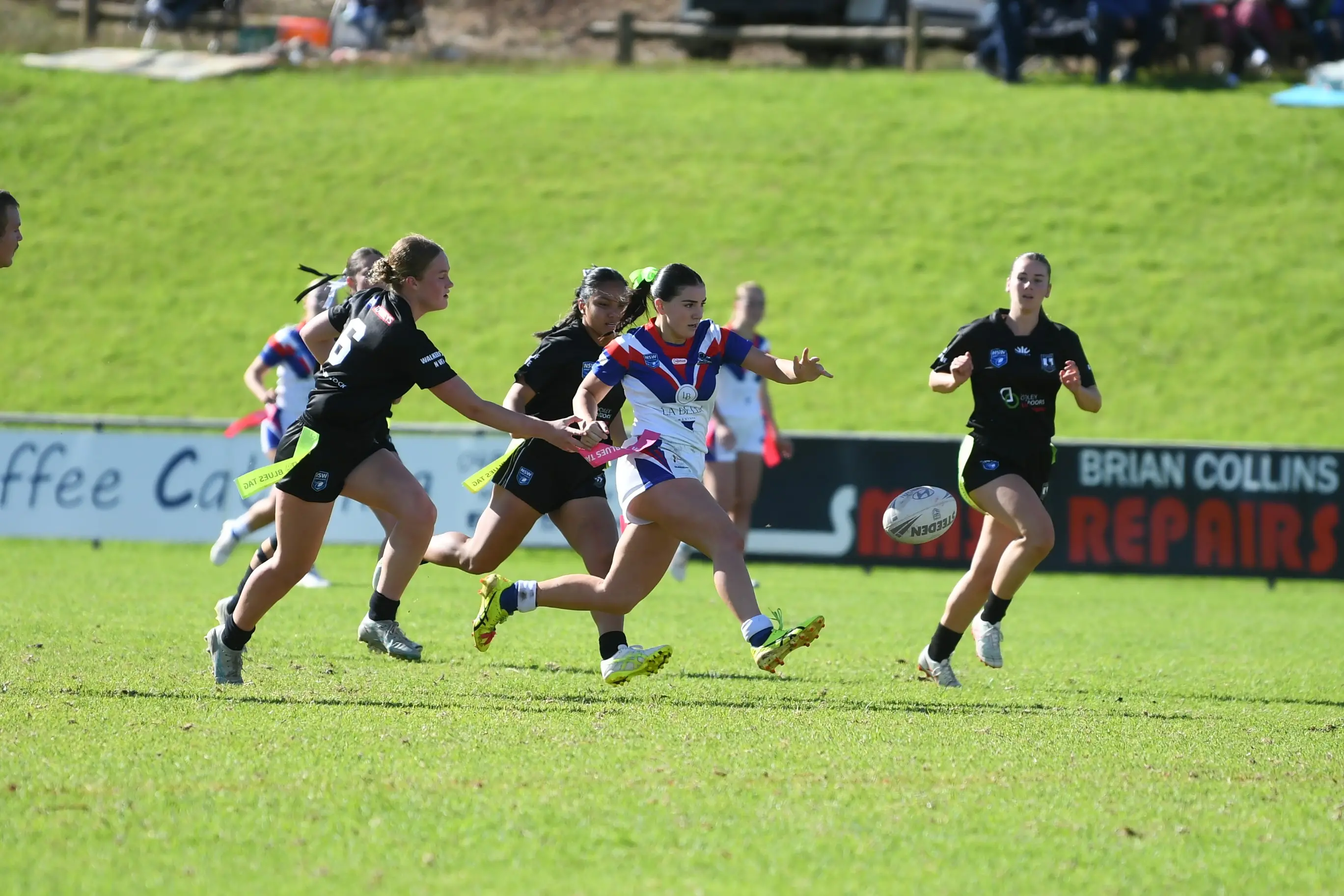 <p>Grace MacGregor, pictured here during the June long weekend derby clash with Forbes mid-season, helped to set-up Malia Morrison\\'s two tries with her great foot work and turn of pace. PHOTO: Renee Powell</p>\\n