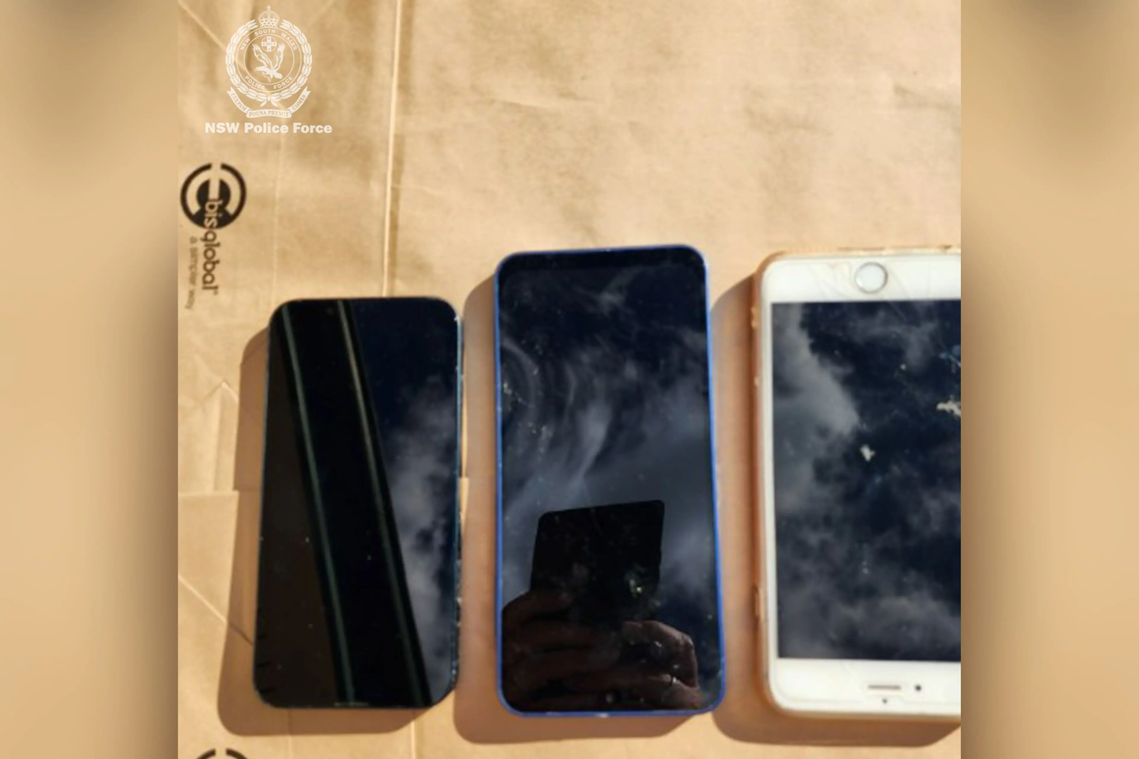 <p>Police have allegedly seized eight mobile phones, methylamphetamine and cannabis. PHOTOS: NSW Police</p>\\n
