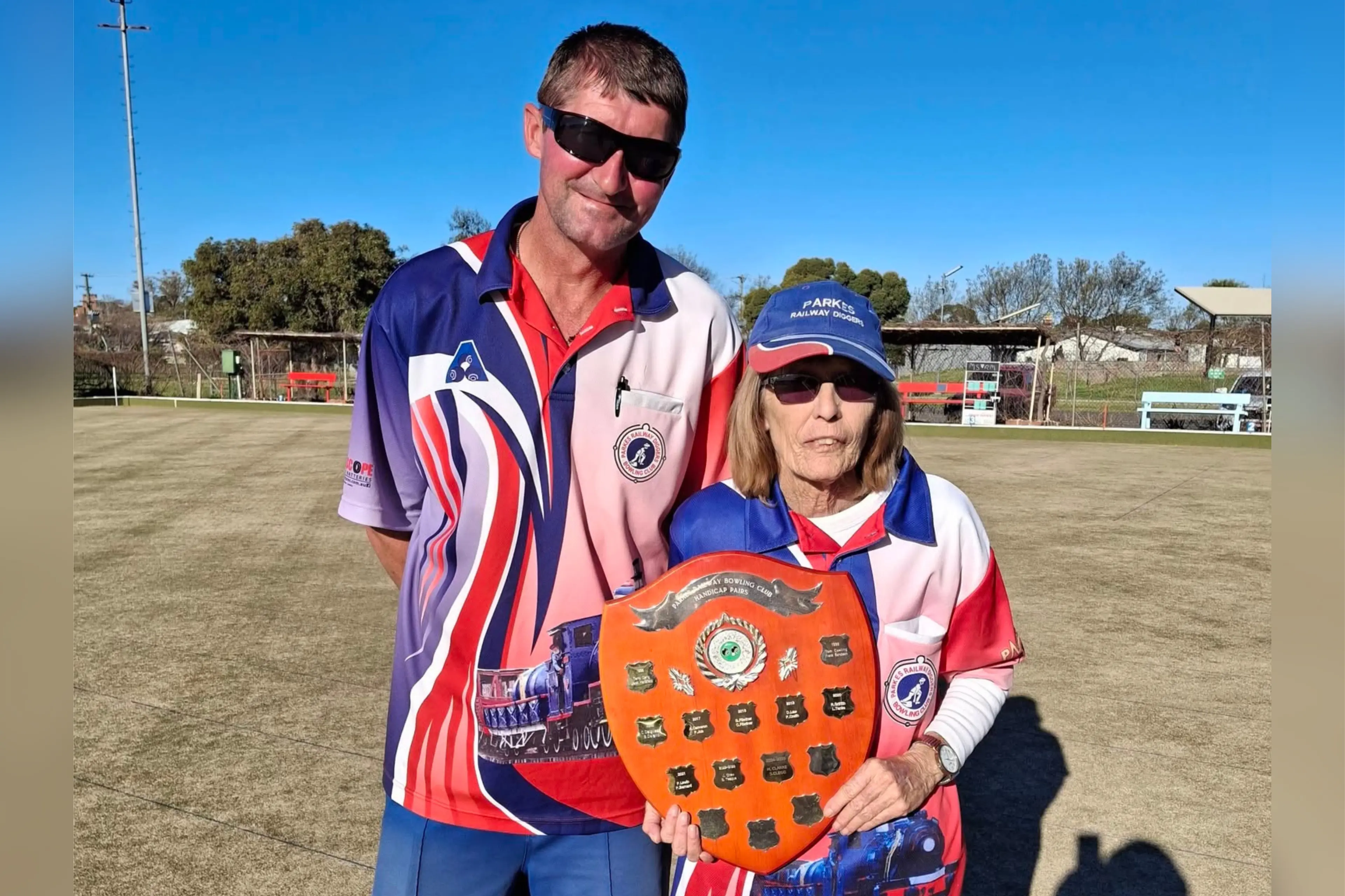 <p>It was a family affair as mother and son Pauline Currey (right) and Nev Kirwan took out the 2026 Handicap Pairs Shield.</p>\\n