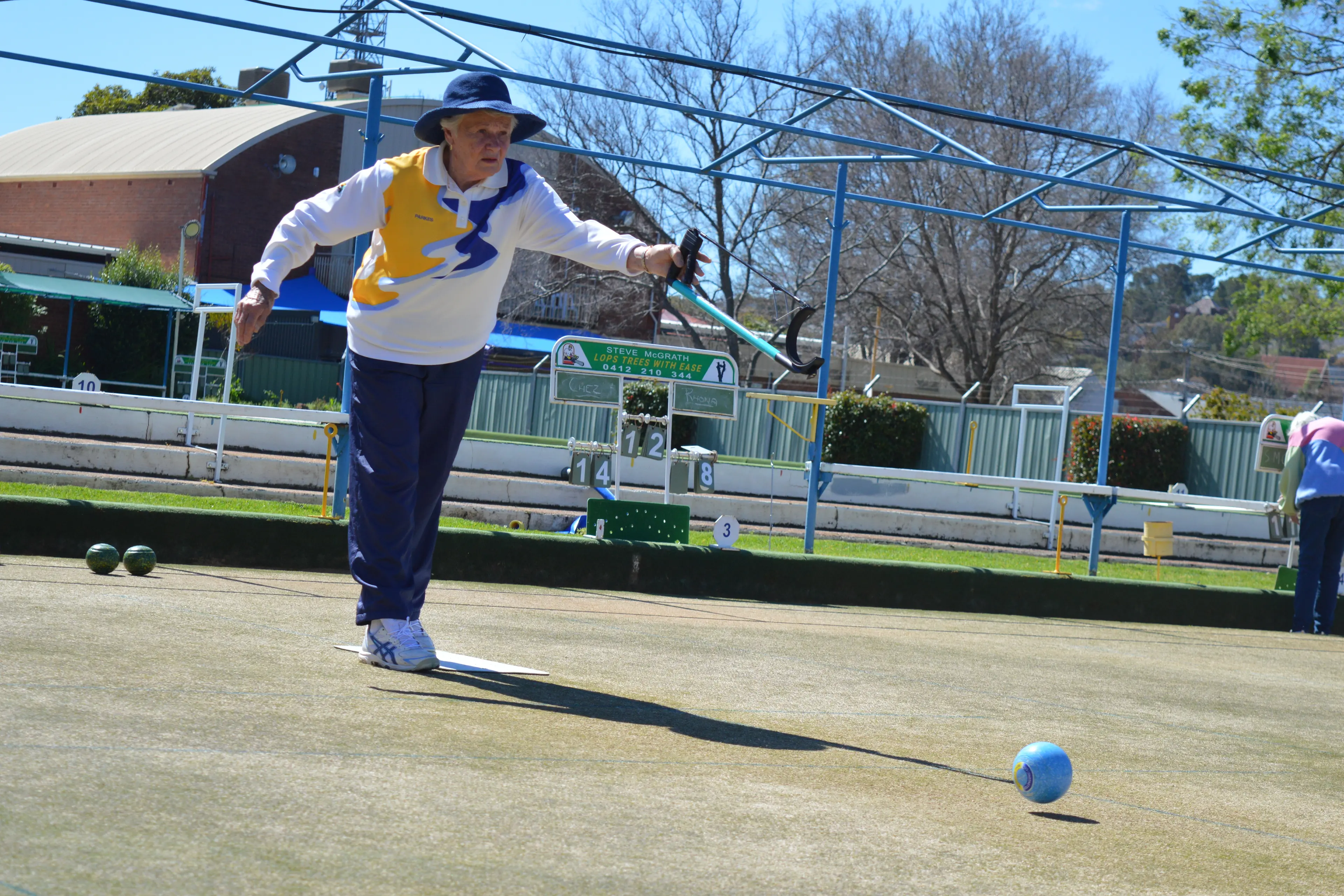 <p>Helen Heraghty was among the winners on rink 2 on Tuesday morning. PHOTO: Christine Little</p>\\n