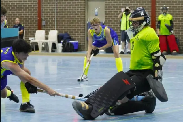<p>Sam Quince, goal keeper, at last year\\'s national indoor hockey titles in Canberra.</p>\\n