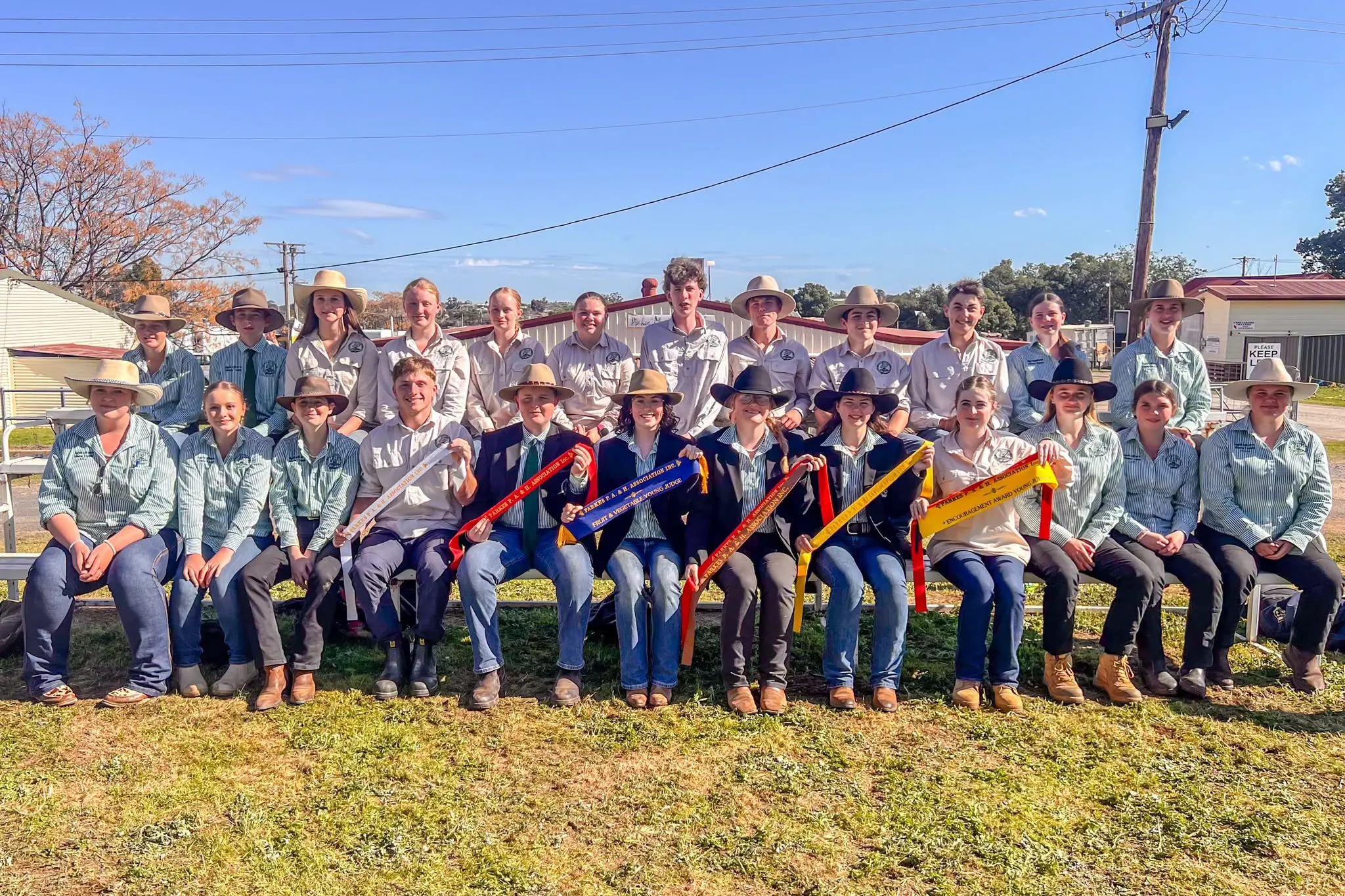 <p>Parkes Christian School students came away from the Parkes Show Young Judges day with a haul of ribbons. PHOTO: Parkes Christian School</p>\\n