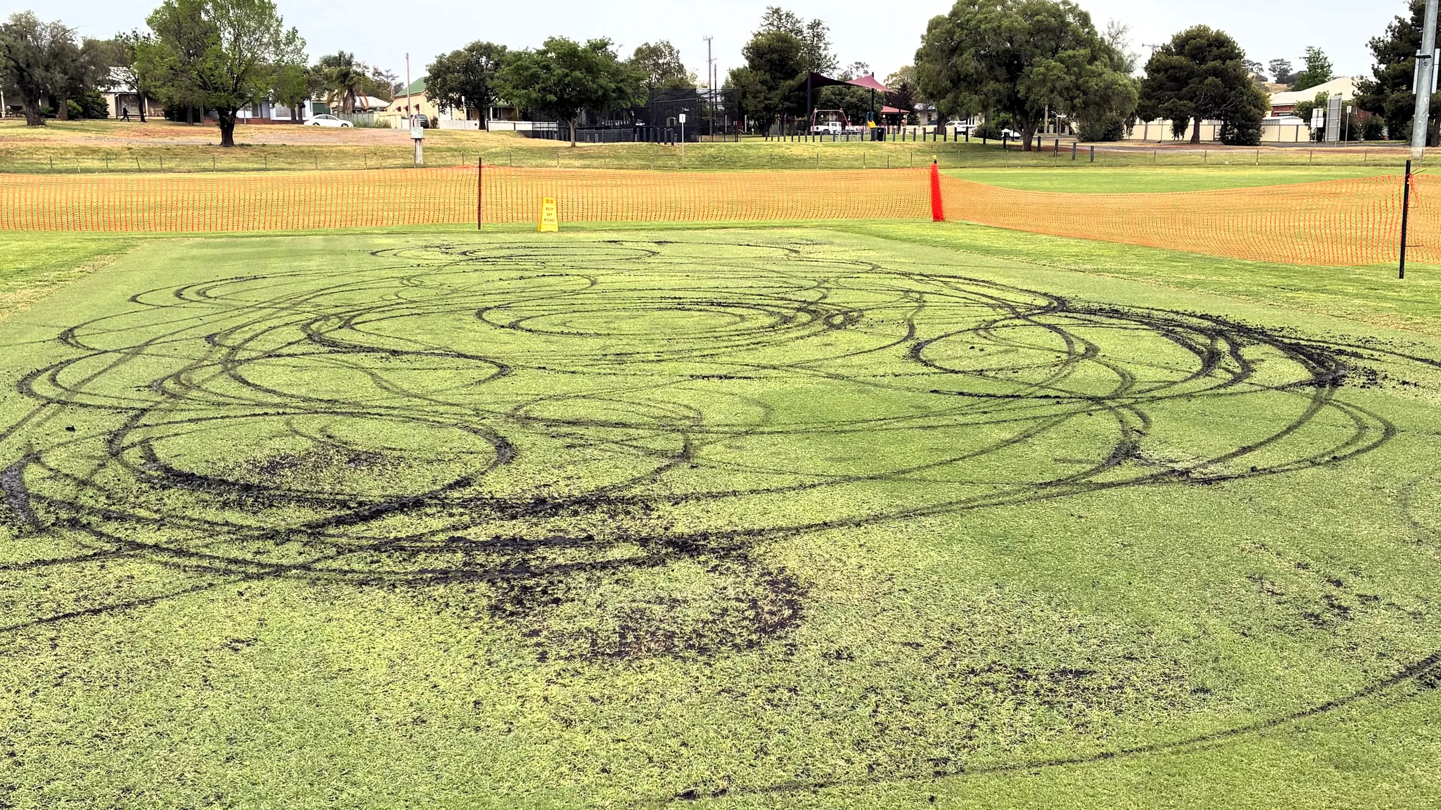 Vandals tear-up oval causing thousands of dollars damage