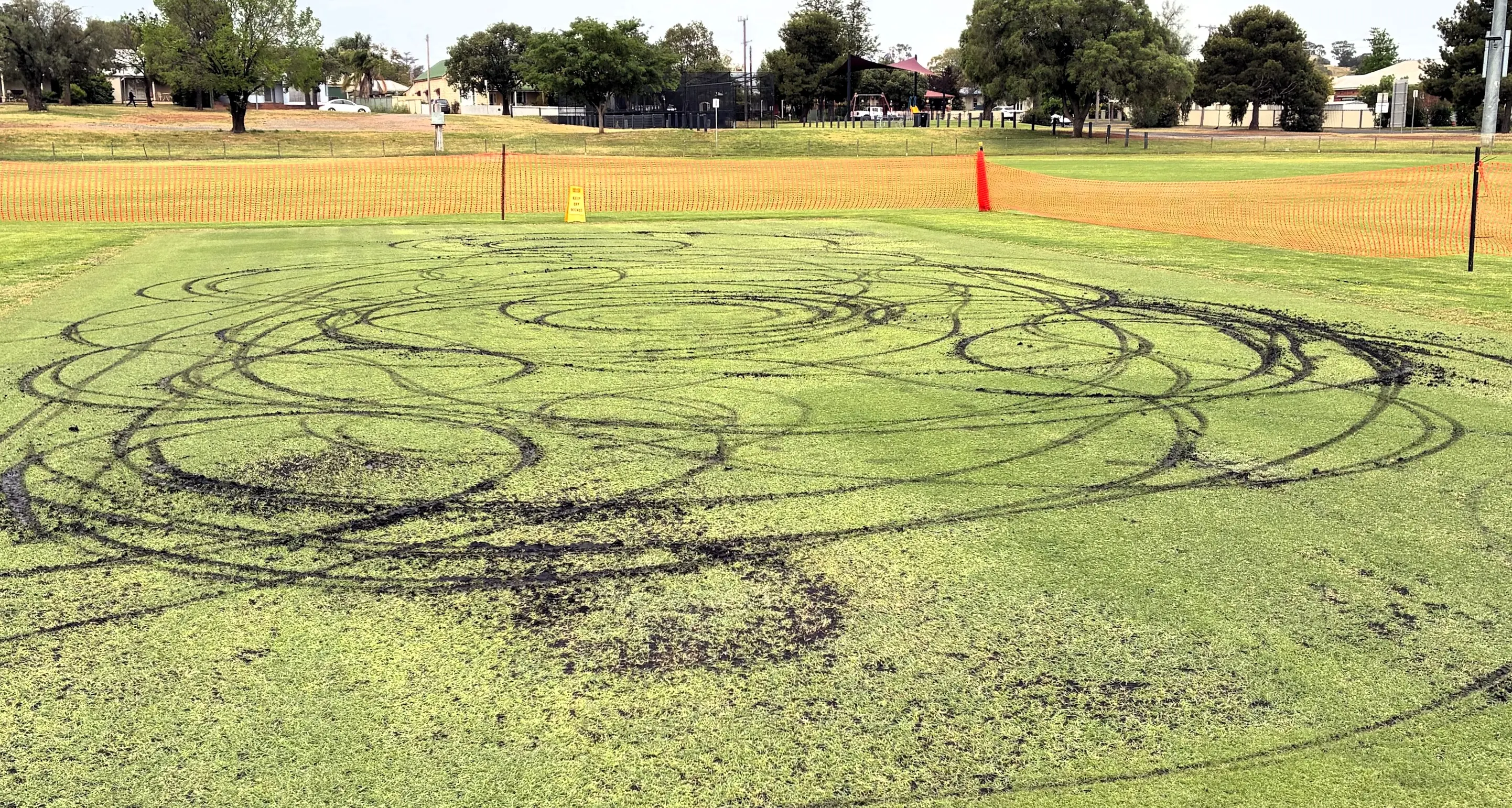 Vandals tear-up oval causing thousands of dollars damage