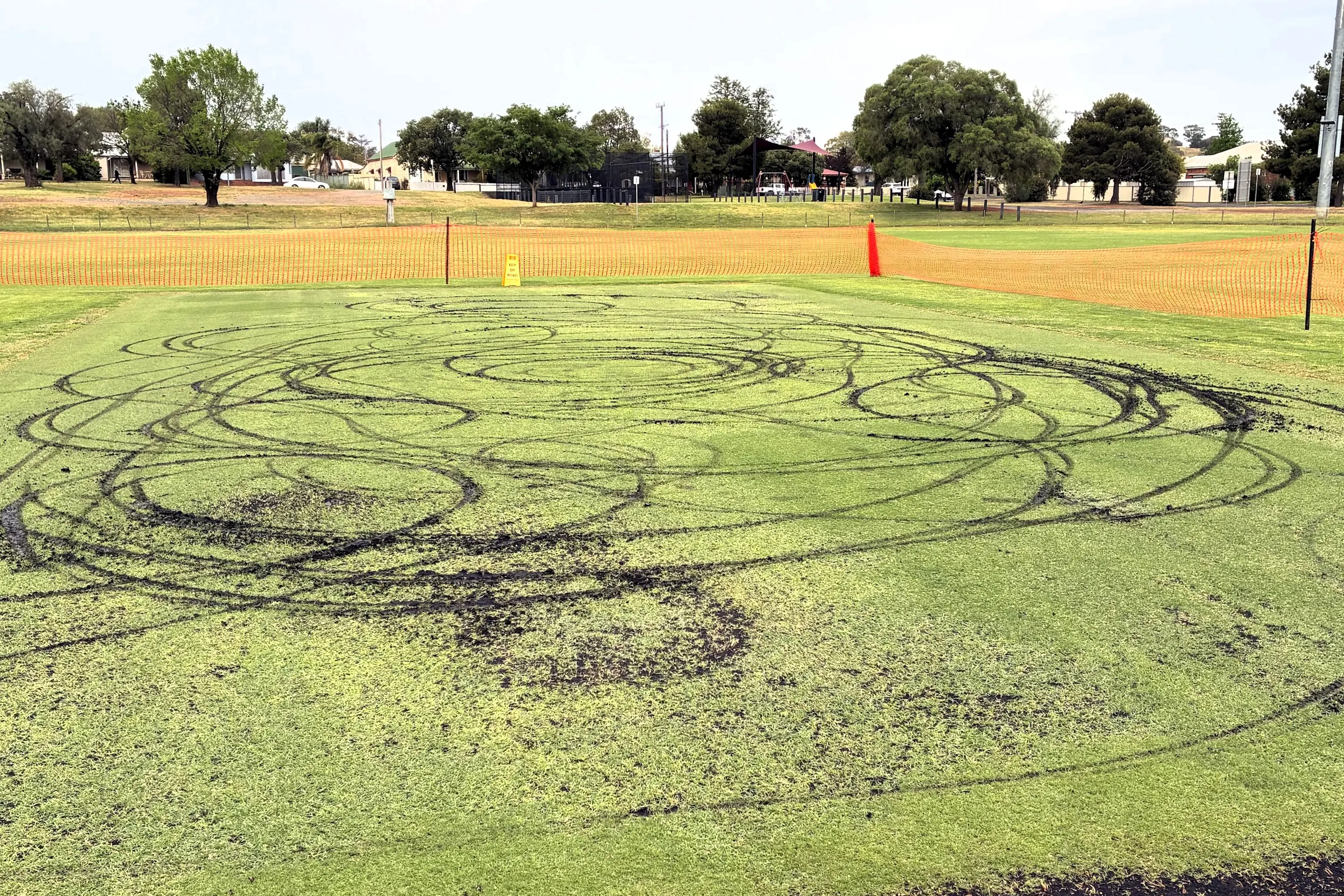 Vandals tear-up oval causing thousands of dollars damage