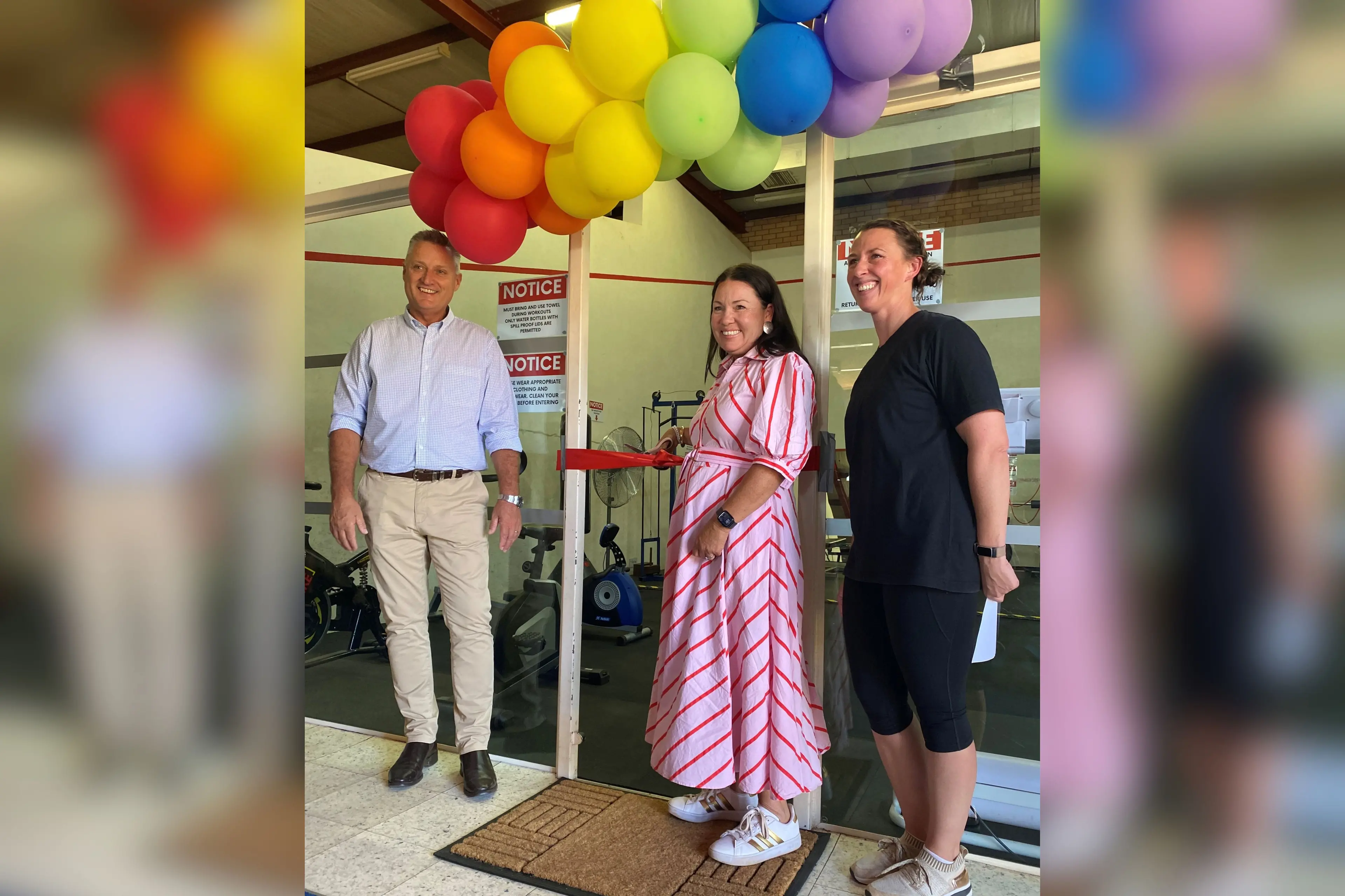 <p>Federal Member for Parkes Jamie Chaffey was there to help open the Tottenham Community Gym in February with Megan Mortimer from Lachlan Shire Council and Natasha Levick from the gym committee.lled to see the gym officially open.</p>\\n