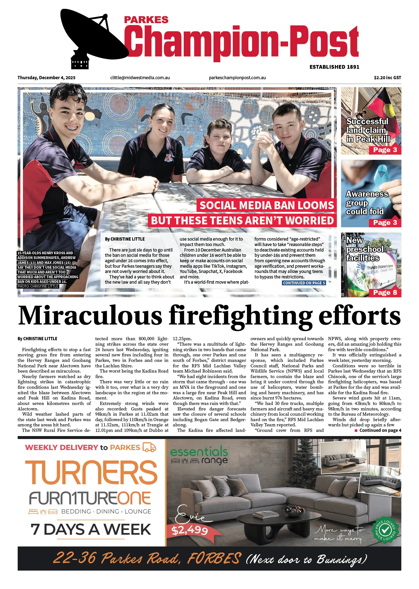 Parkes Champion-Post, Thursday, December 4, 2025