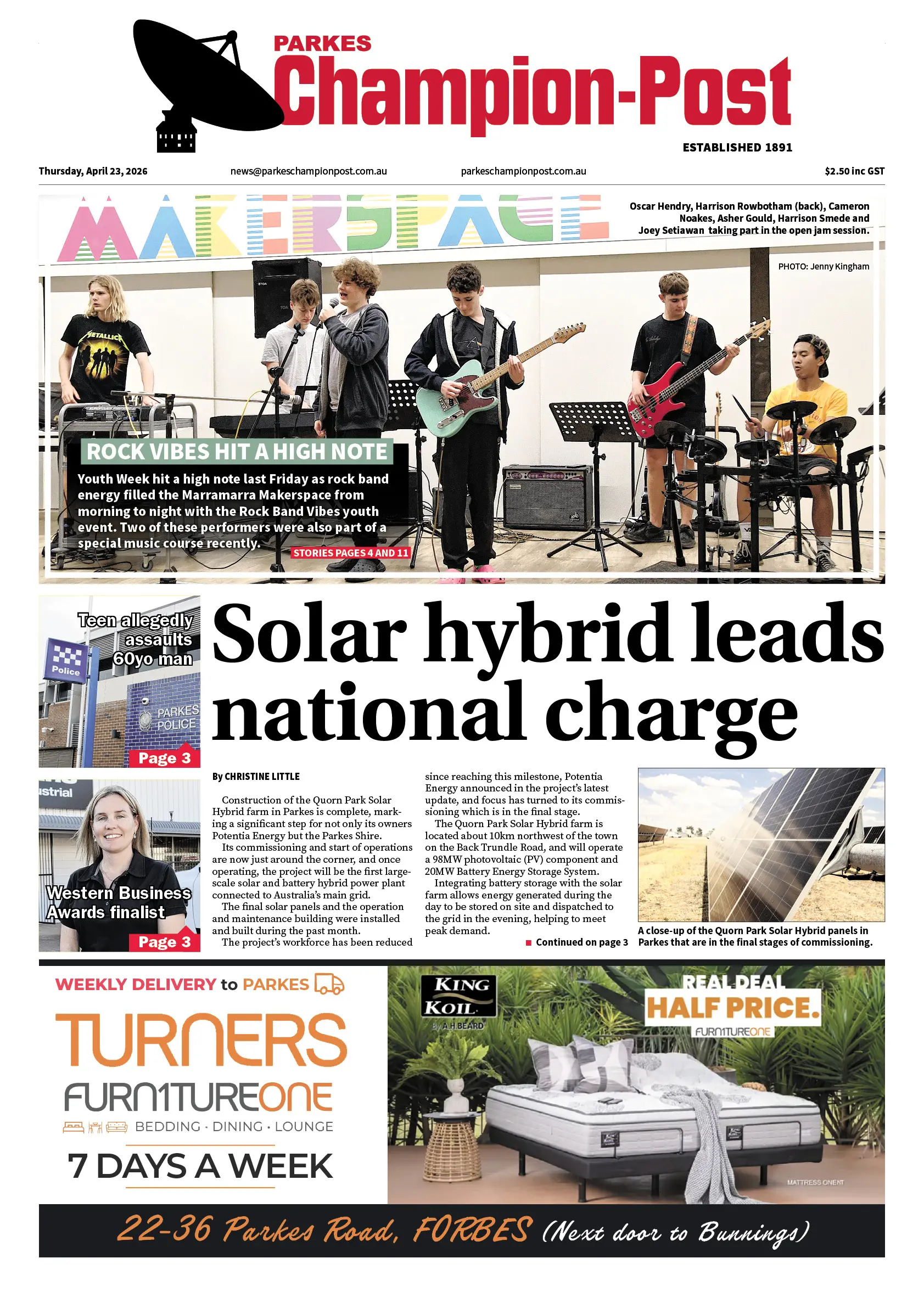 Parkes Champion-Post, Thursday, April 23, 2026