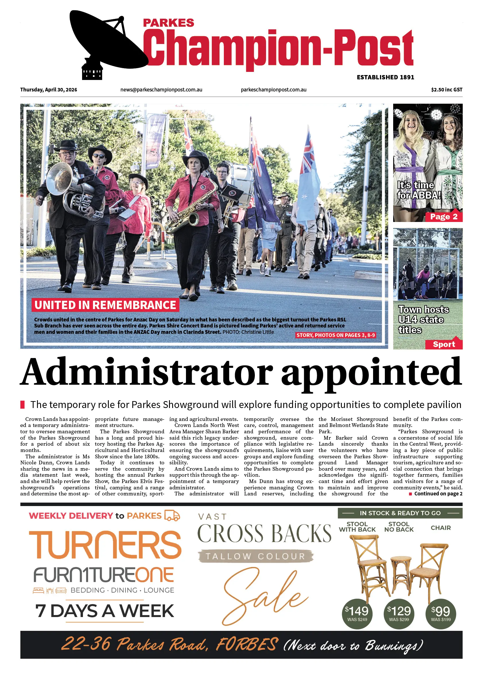 Parkes Champion-Post, Thursday, April 30, 2026