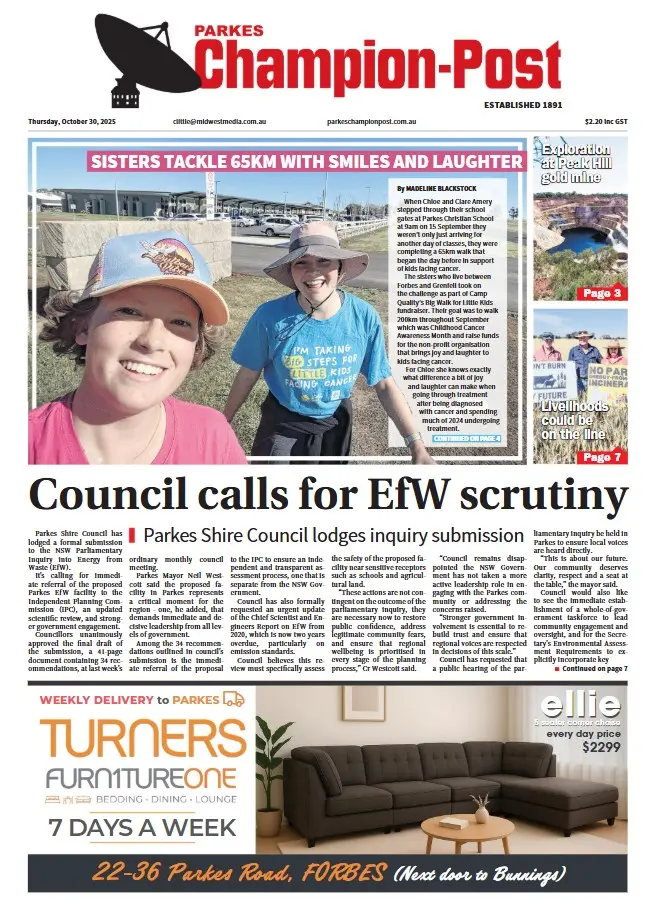 Parkes Champion-Post, Thursday, October 30, 2025