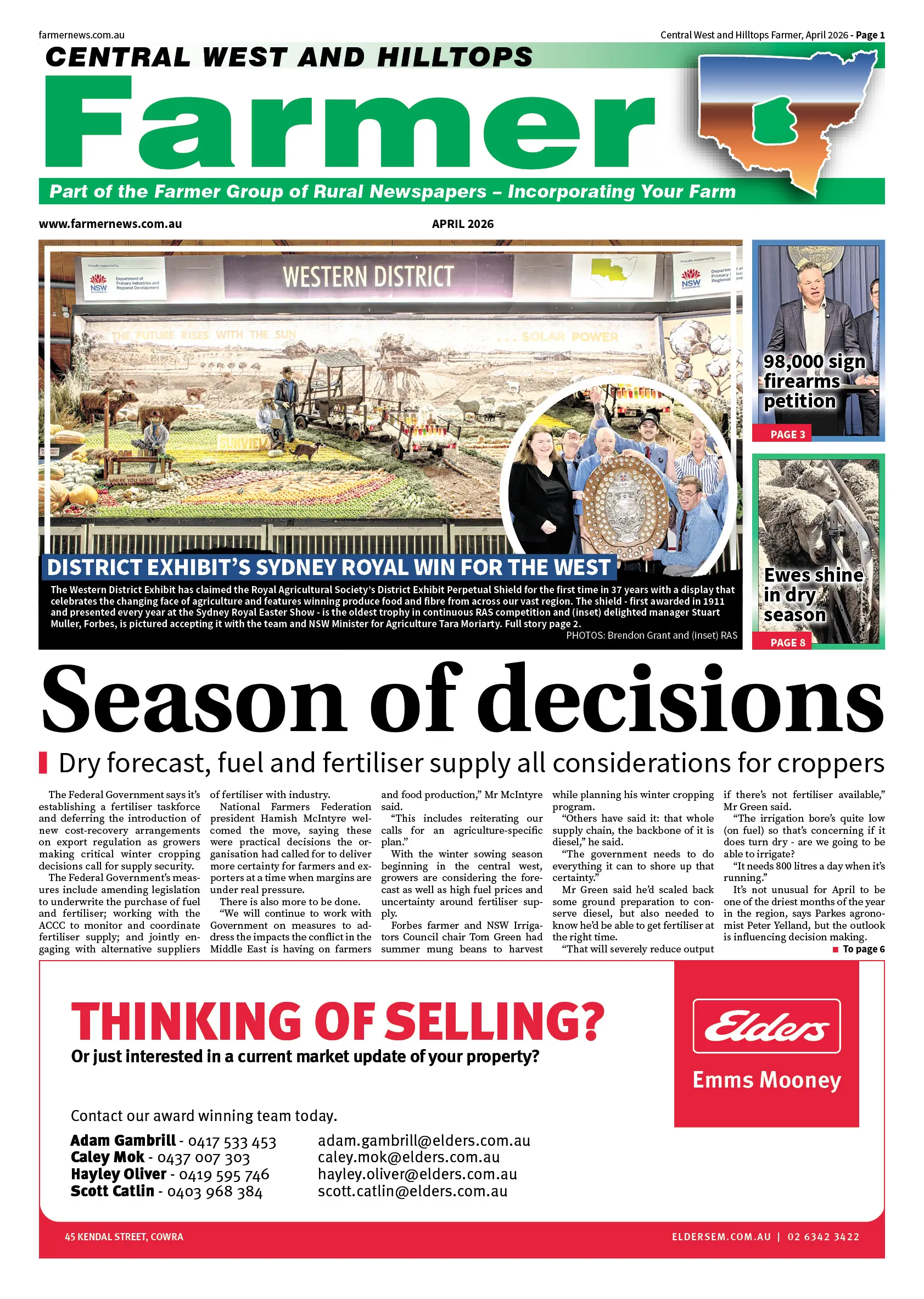 Central West and Hilltops Farmer, April 2026